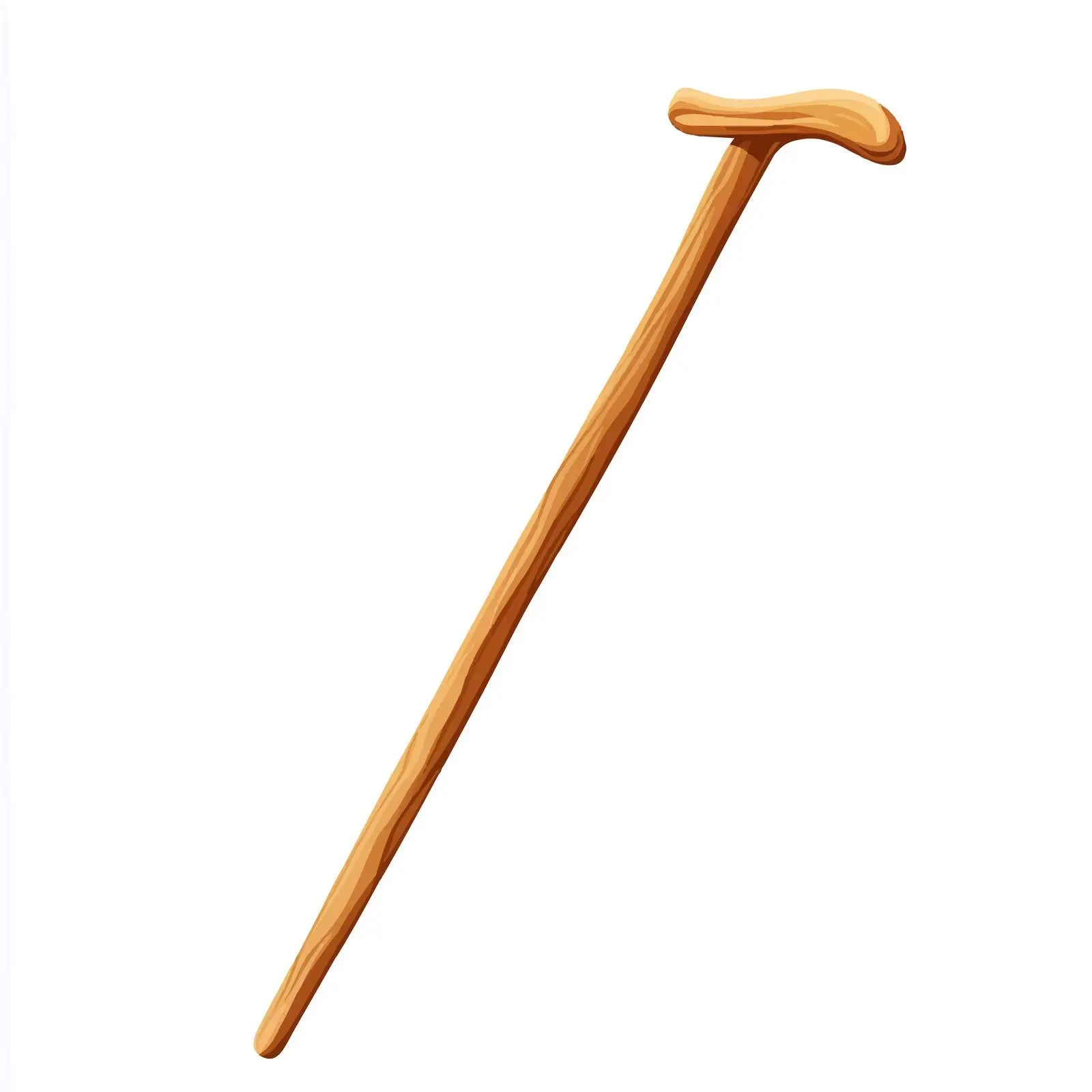 Flat Vector Illustration of Wooden Walk Stick — free download from Dotvec