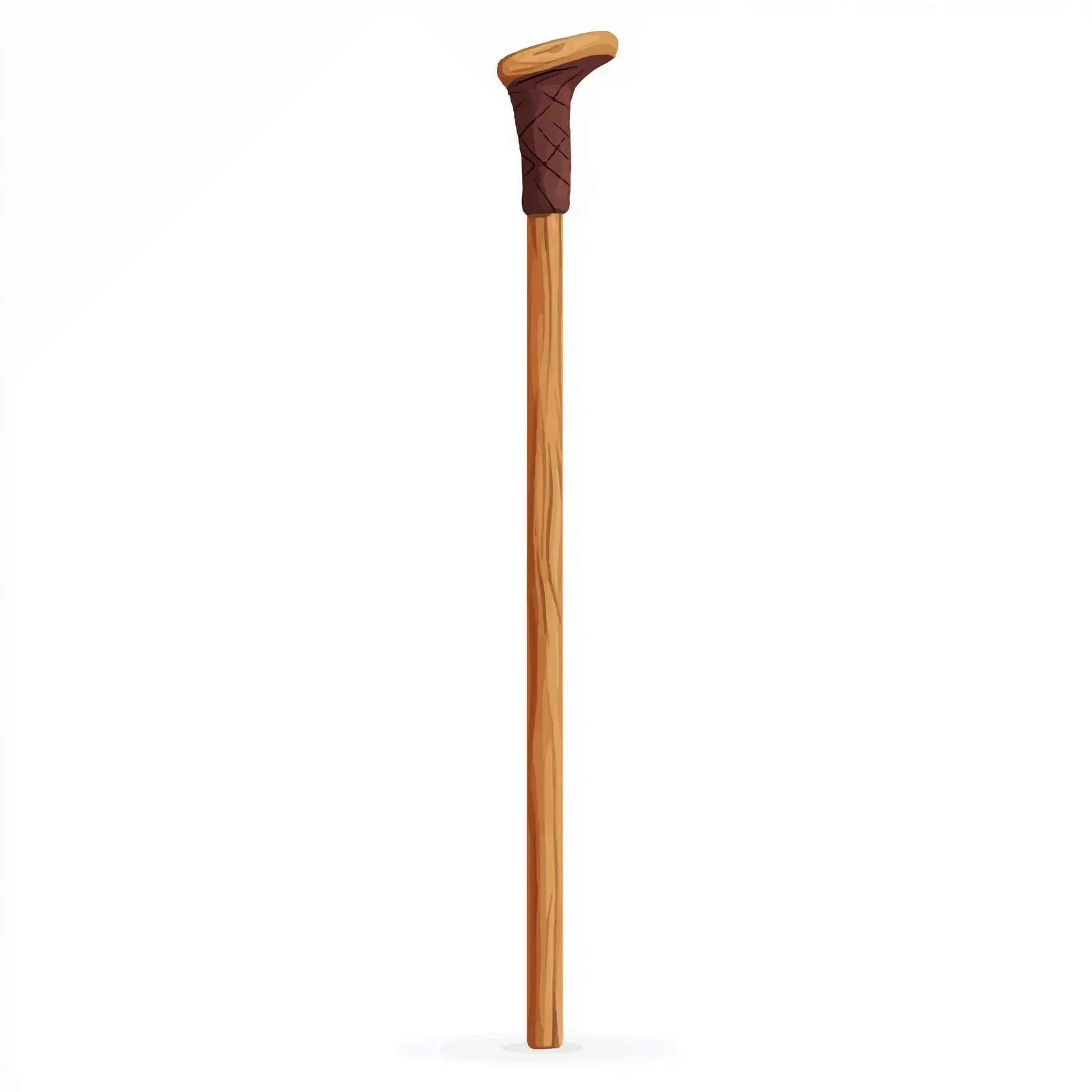 Flat Vector Illustration of Wooden Walk Stick — free download from Dotvec