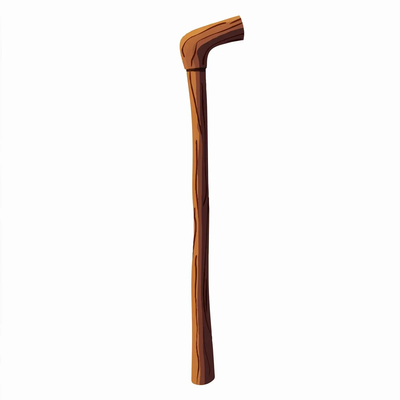 Flat Vector Illustration of Wooden Walk Stick — free download from Dotvec