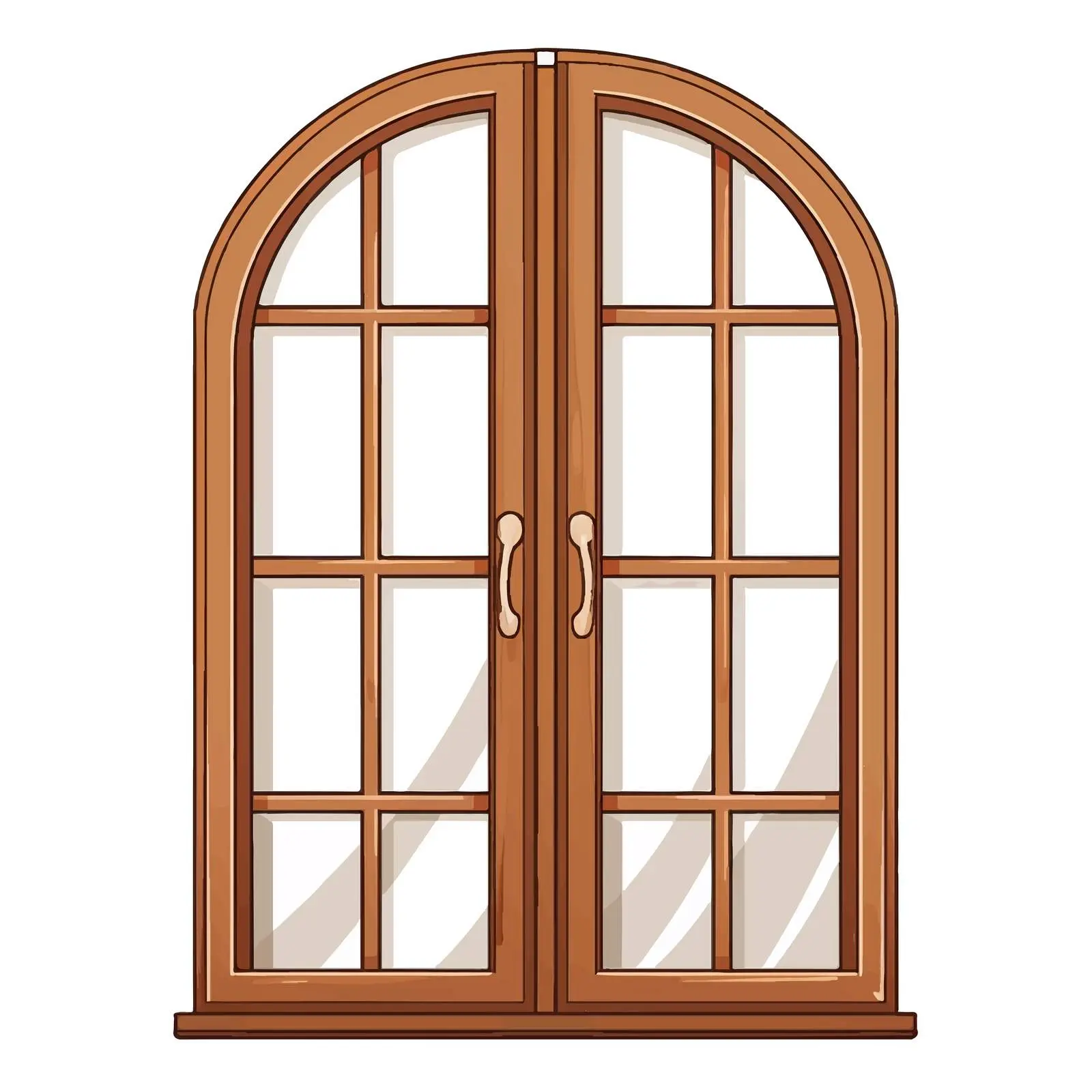 Cartoon Wooden Window Outline Vector Illustration — free download from Dotvec