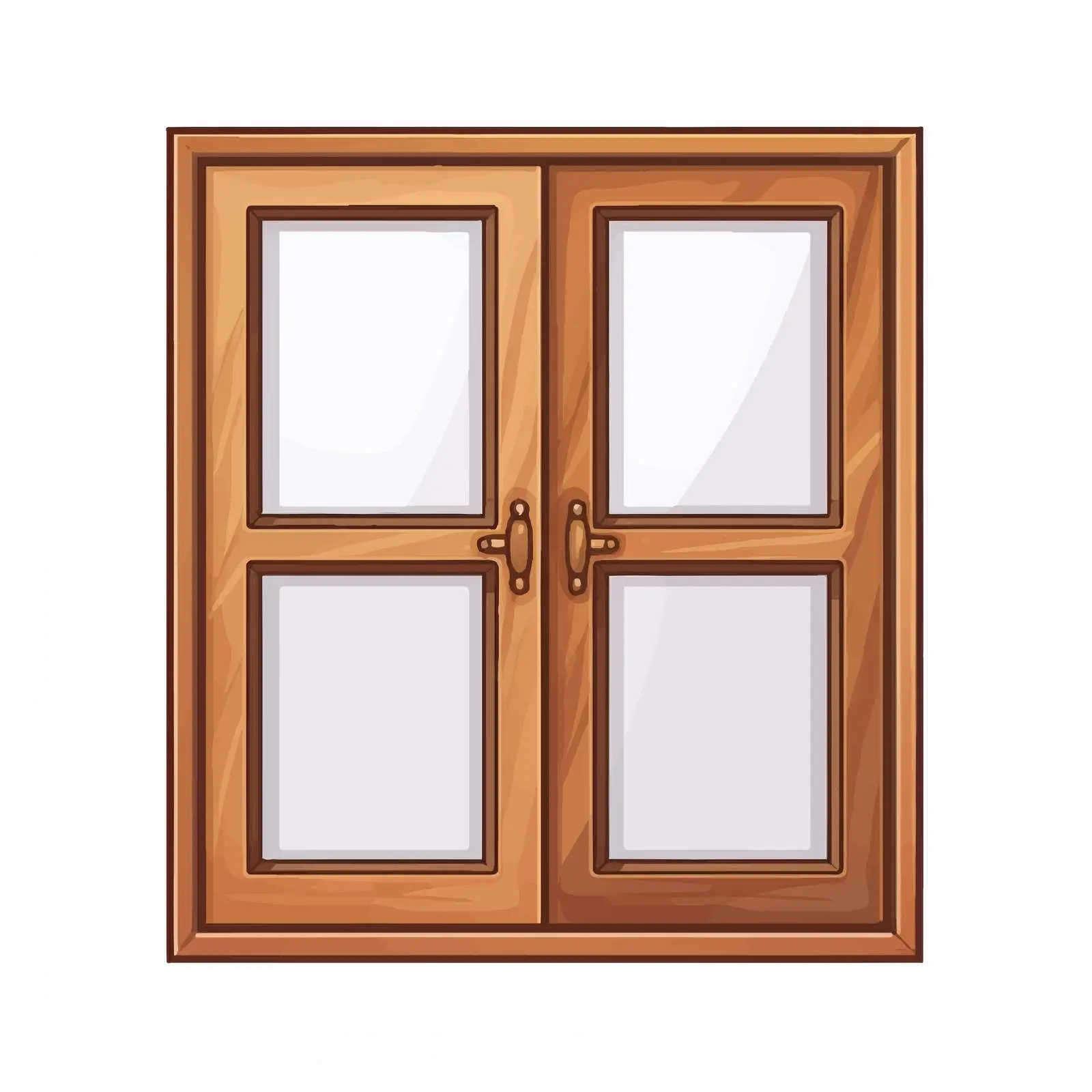 Cartoon Wooden Window Vector Illustration – free cartoonish style image from Dotvec