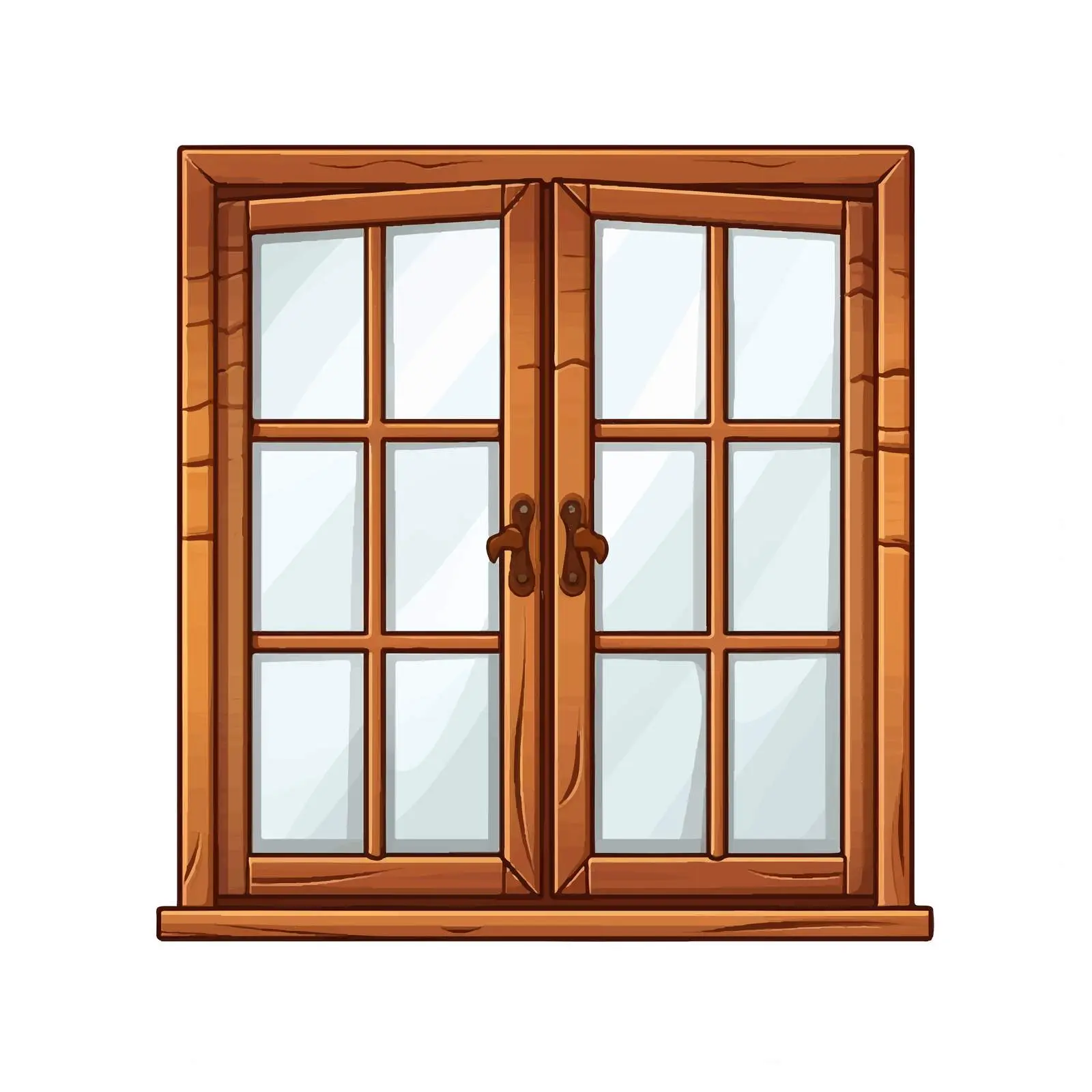 Cartoon Wooden Window Vector Illustration — free download from Dotvec