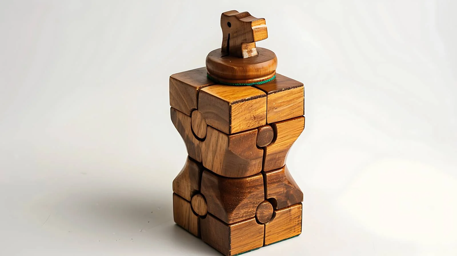 Chess Piece on Wooden Cube Puzzle — free download from Dotvec