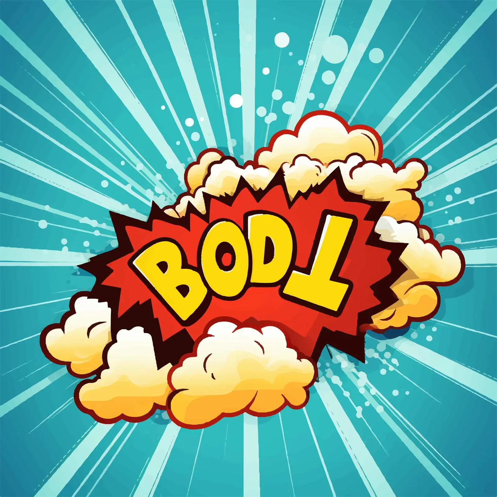 Comic Cloud Explosion Get Ready to Rumble — free download from Dotvec