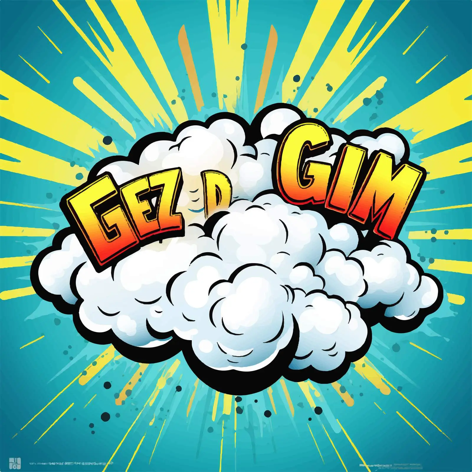 Comic Cloud Explosion Vector Background Design — free download from Dotvec