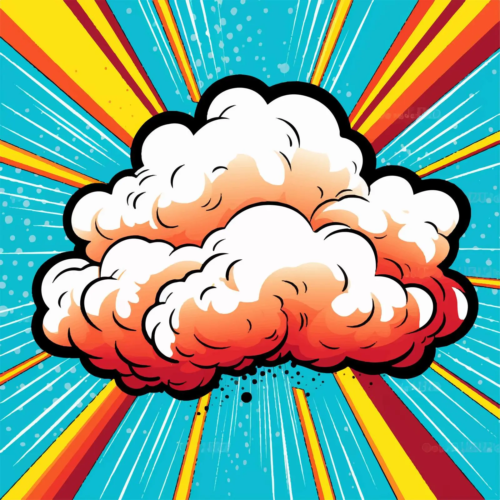 Comic Cloud Explosion Rumble Background Vector — free download from Dotvec