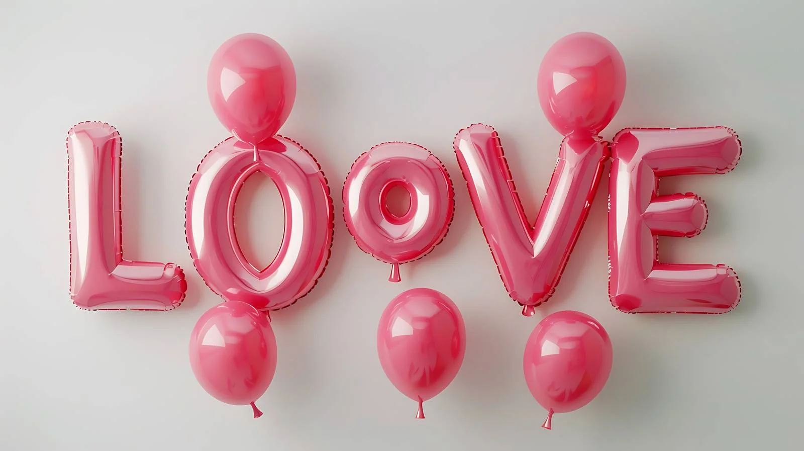 Love Spelled in Pink Balloons — free download from Dotvec