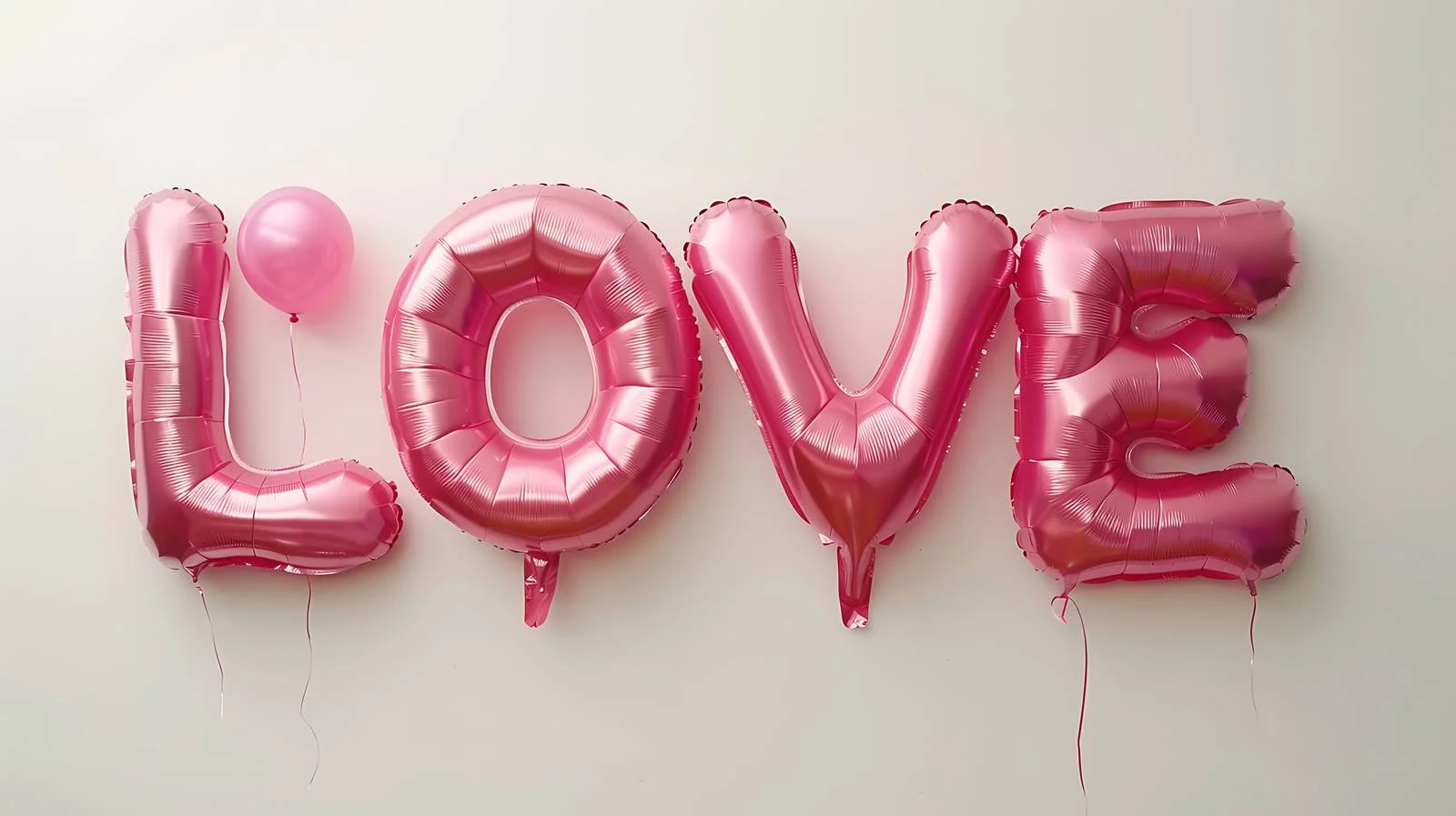 Love Spelled in Pink Balloon Letters — free download from Dotvec