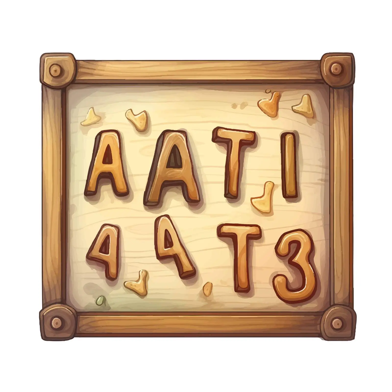 Mathematical Words on Wooden Frame Illustration — free download from Dotvec