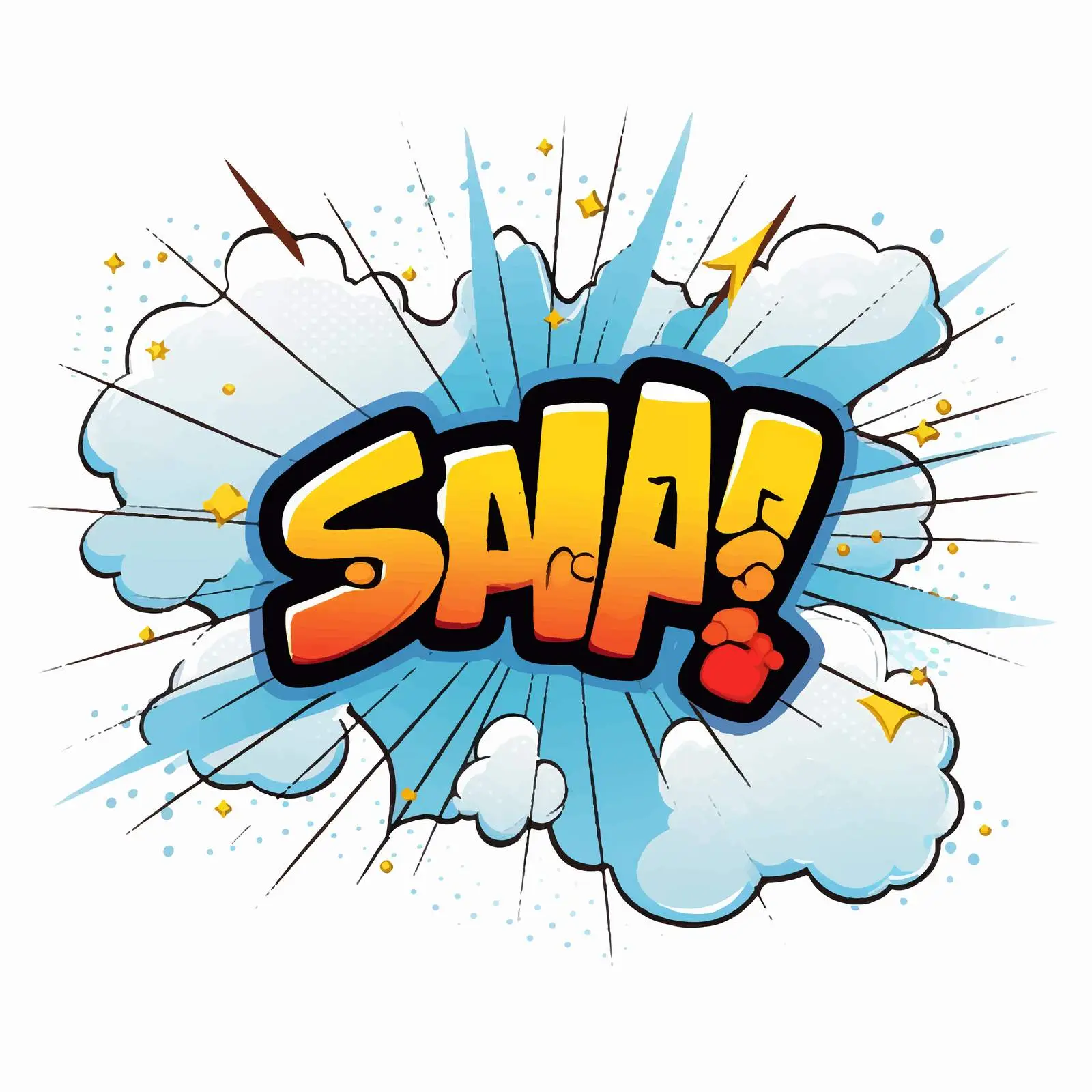 Comic Cloud Explosion Background Illustration — free download from Dotvec