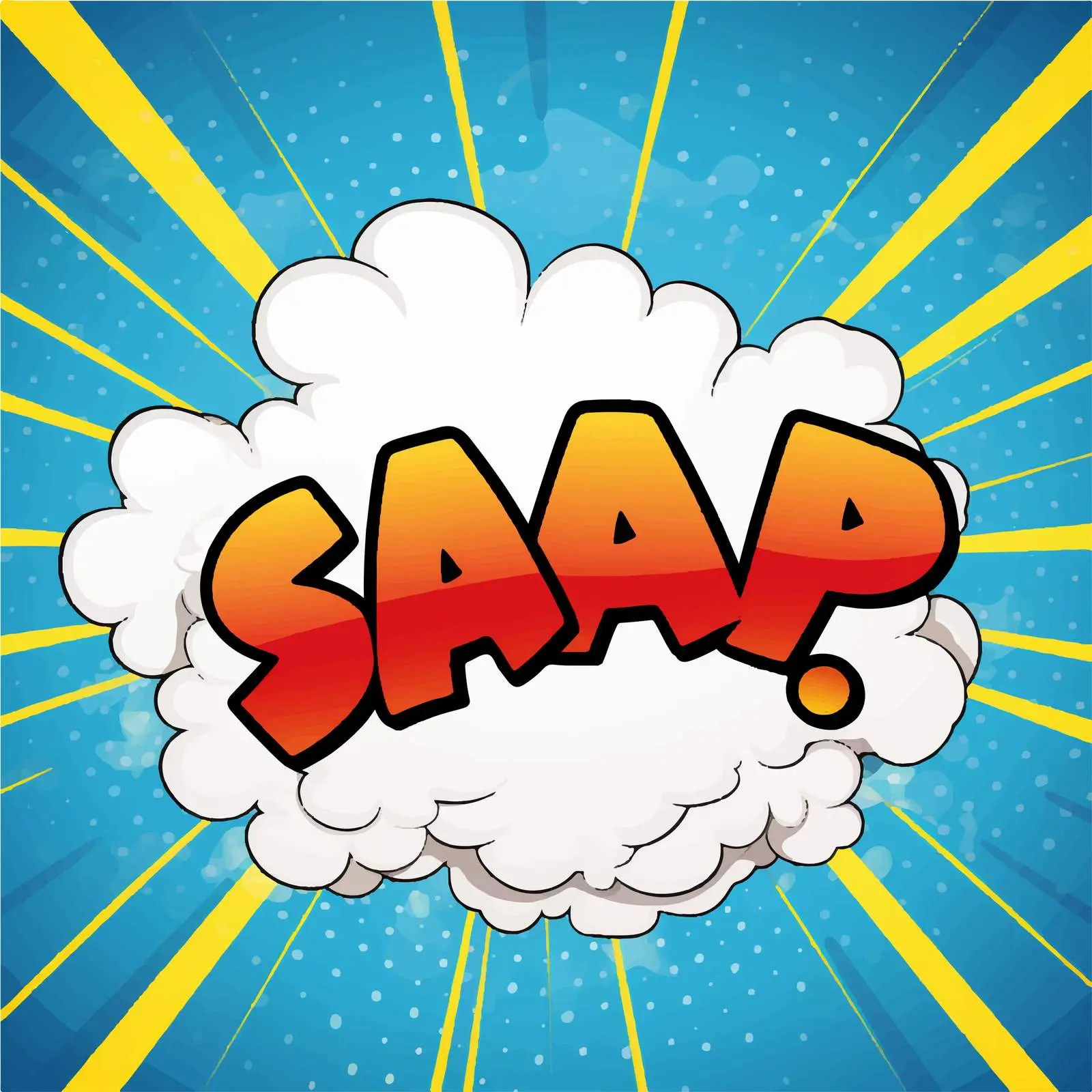 Comic Cloud Explosion Illustration Background Vector — free download from Dotvec