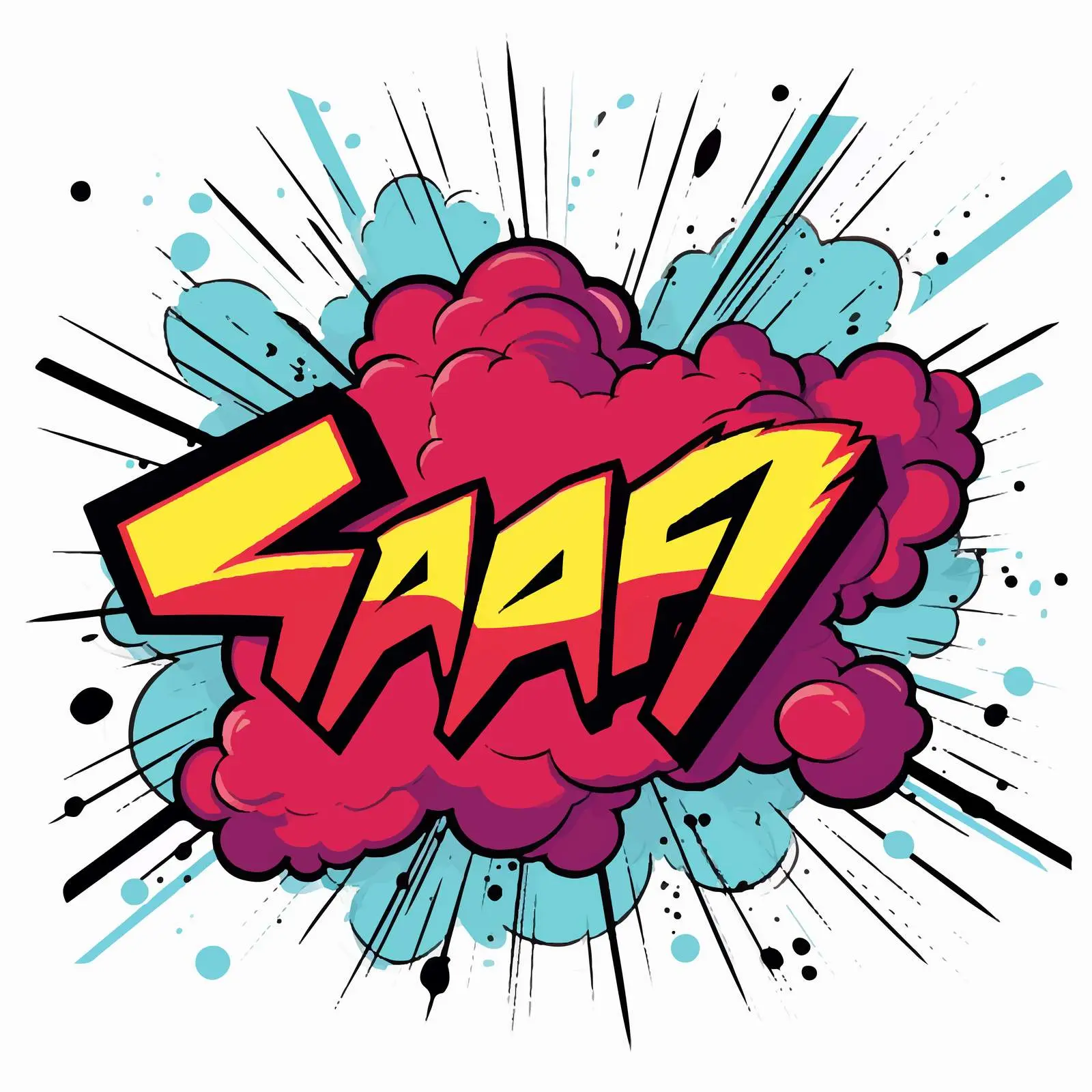 Comic Cloud Explosion Background Illustration — free download from Dotvec