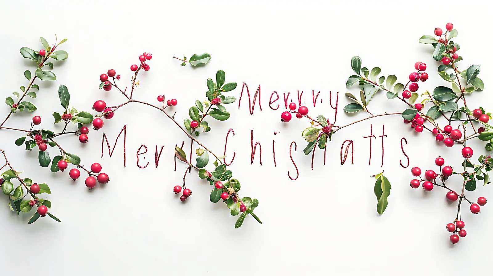 Merry Christmas Minimal Berry Arrangement Photo – free berries image from Dotvec
