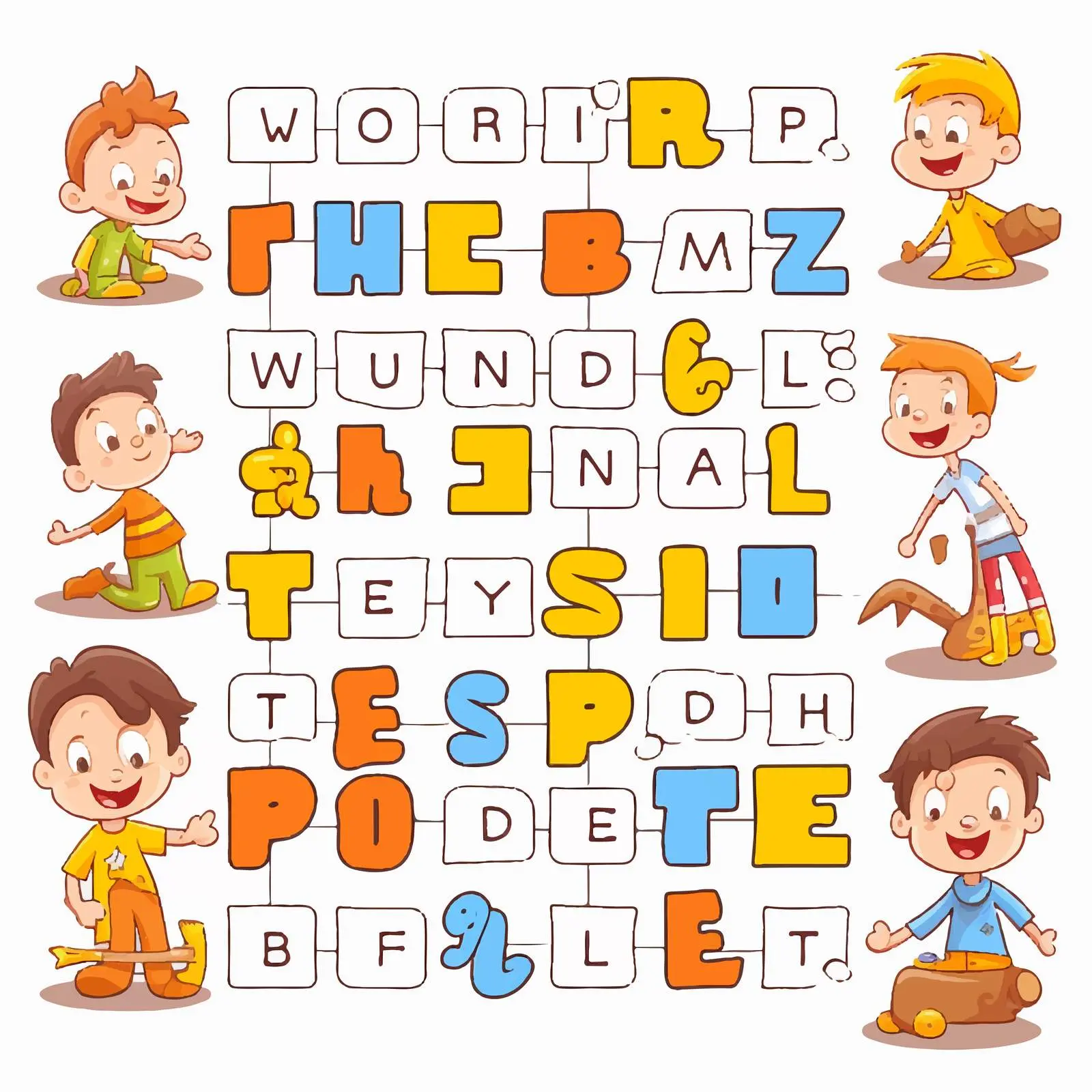 Educational Words Puzzle Learning Worksheet – free teaching resources image from Dotvec