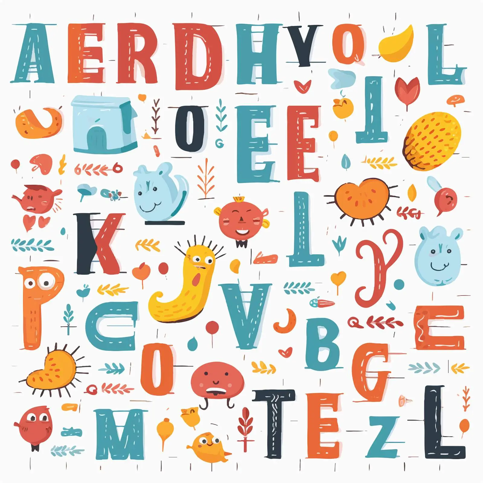 Educational Words Puzzle Learning Worksheet – free educational vector image from Dotvec