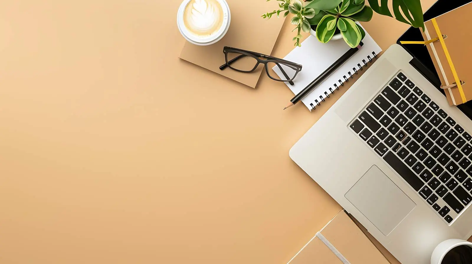 Minimalist Workspace Concept for Remote Work — free download from Dotvec