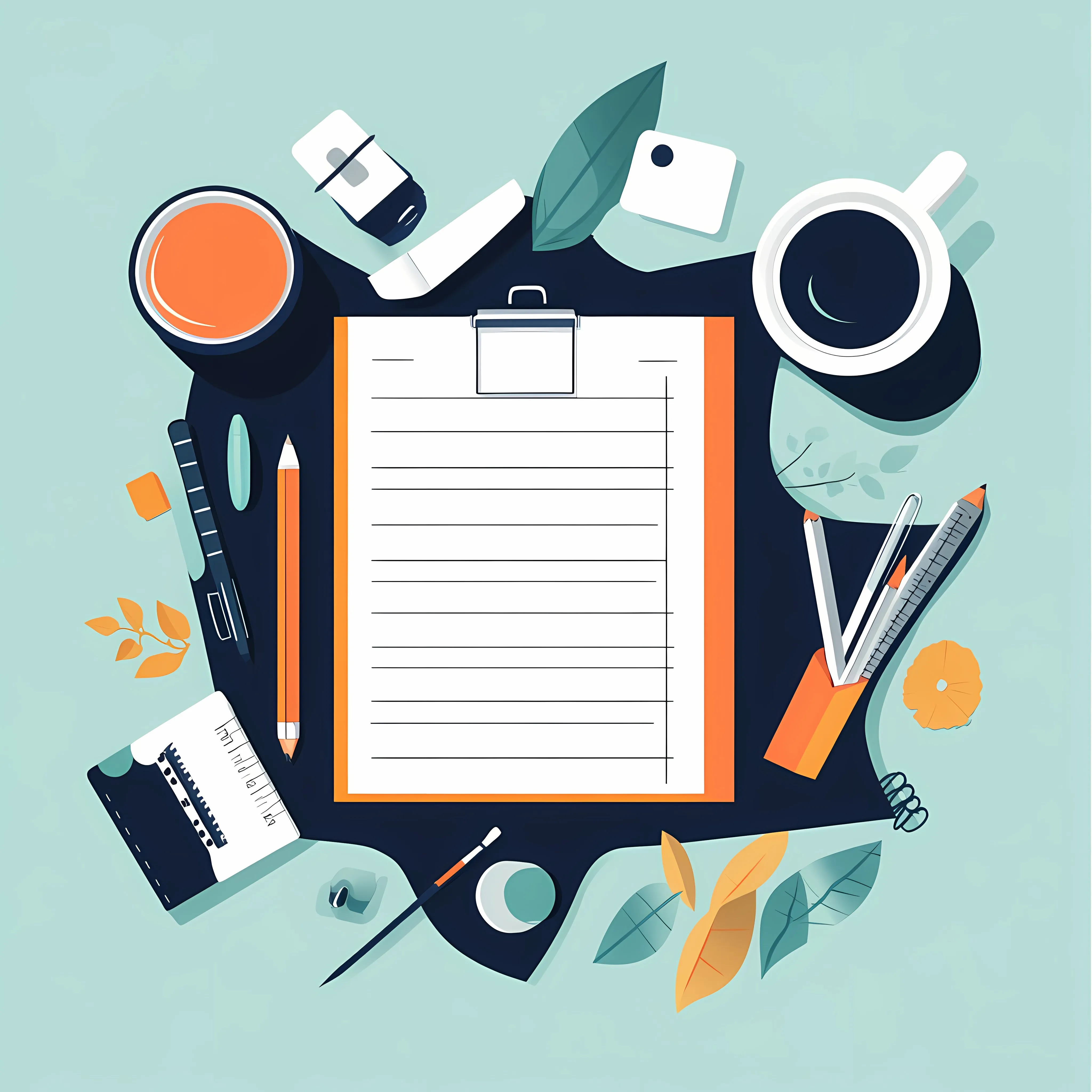 Flat Vector Illustration of Office Supplies — free download from Dotvec