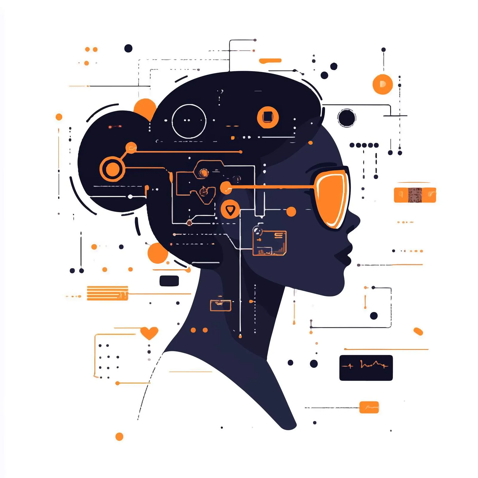 Worker Analyzing Big Data with Machine Learning — free download from Dotvec