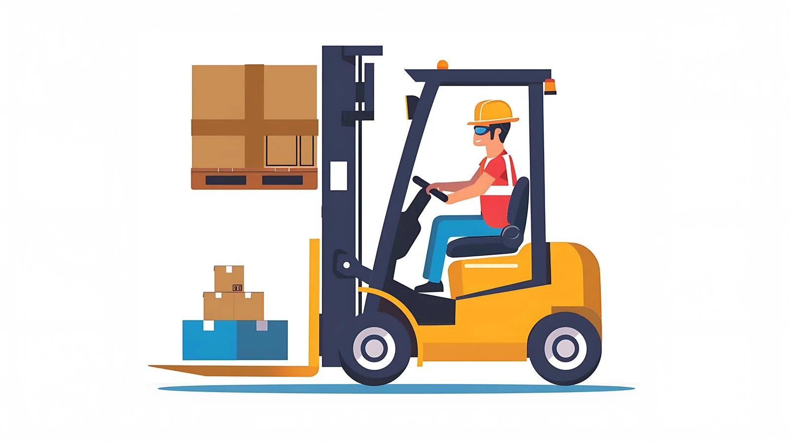 Forklift Operator in Warehouse – free forklift image from Dotvec