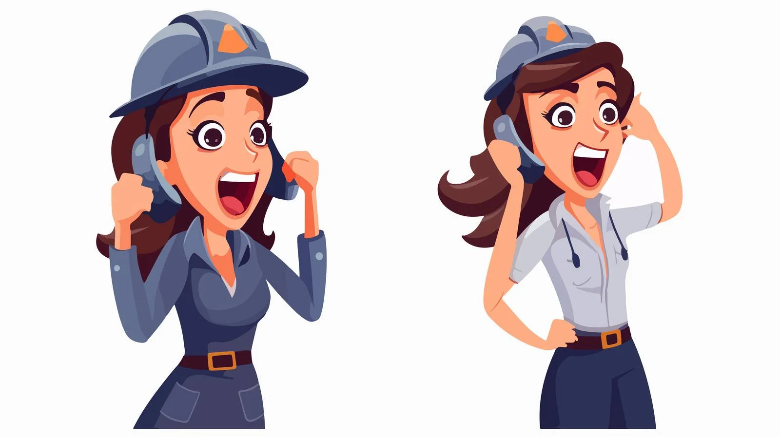 Angry Woman Screaming at Cartoon Phone — free download from Dotvec