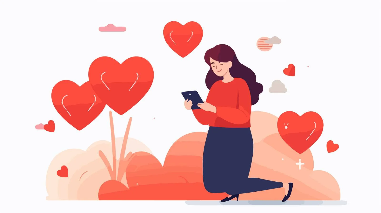 Professional Love Notification on Phone — free download from Dotvec