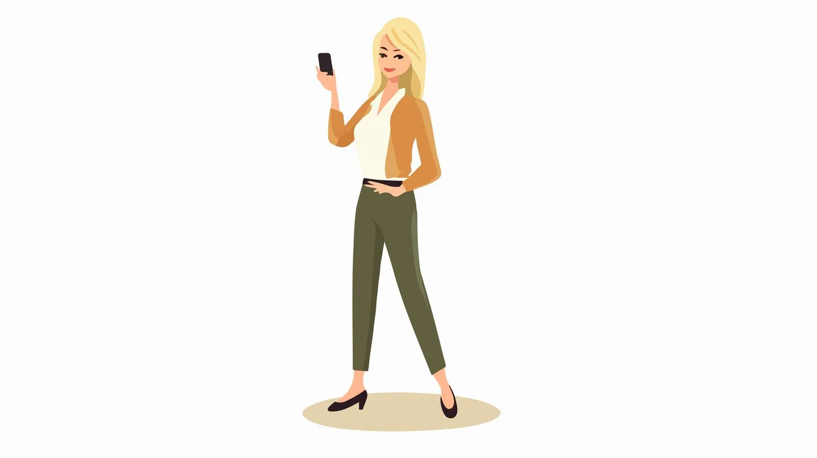 Professional Woman Taking Selfie Cartoon — free download from Dotvec