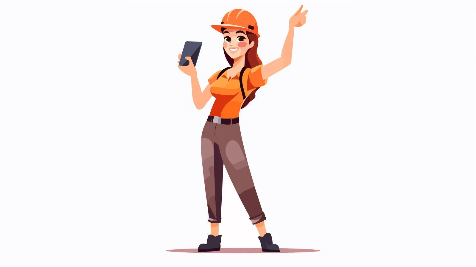 Professional Woman Taking Selfie Cartoon — free download from Dotvec