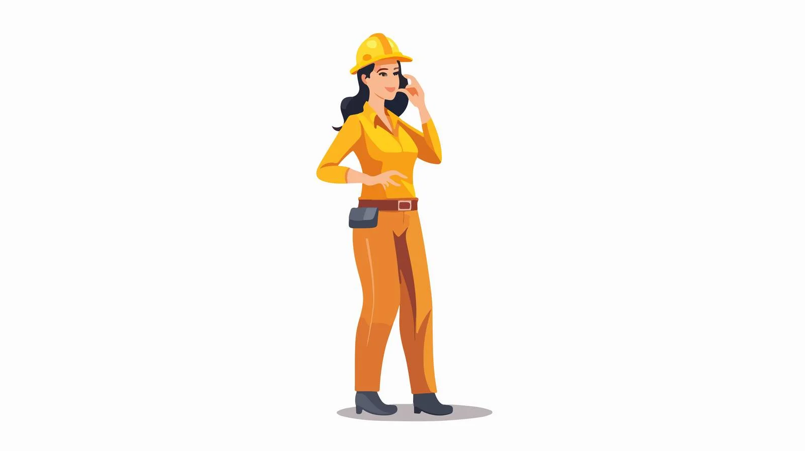 Professional Communication: Worker Woman on Smartphone — free download from Dotvec
