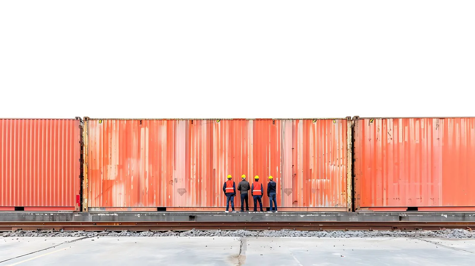 Cargo Workers at Railway Terminal — free download from Dotvec