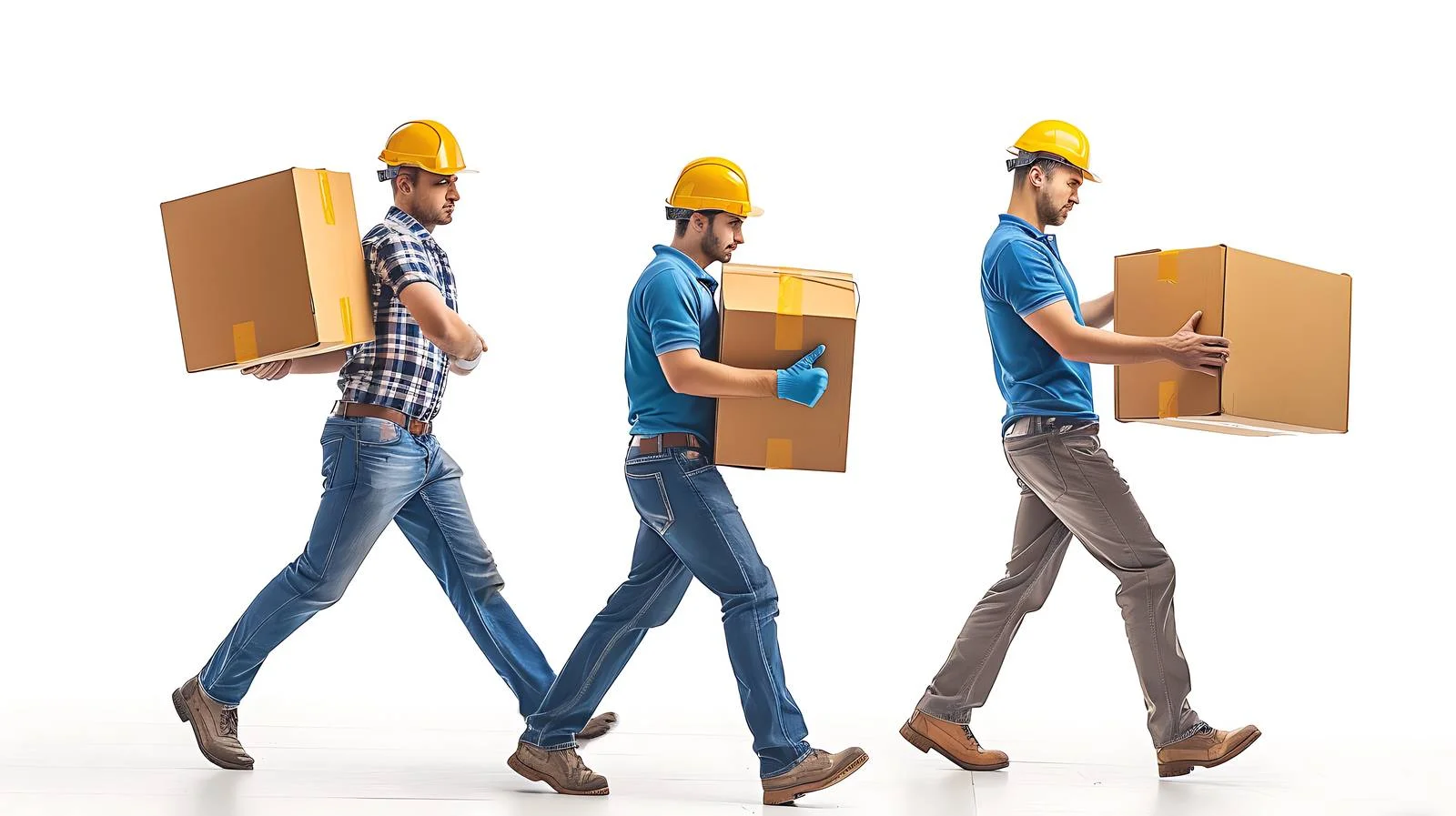 Efficient Factory Workers Handling Boxes — free download from Dotvec