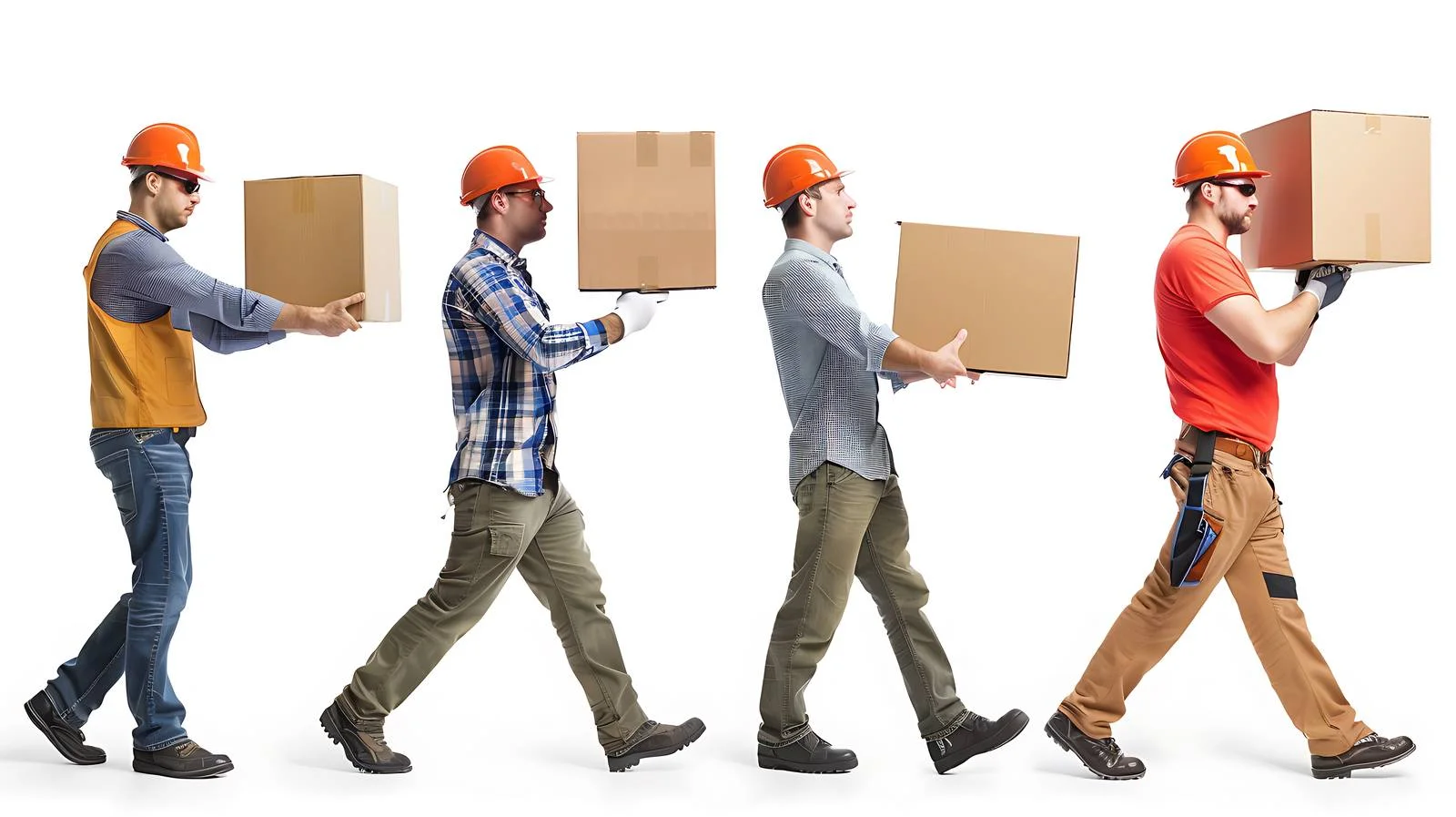 Factory Workers Moving Boxes — free download from Dotvec