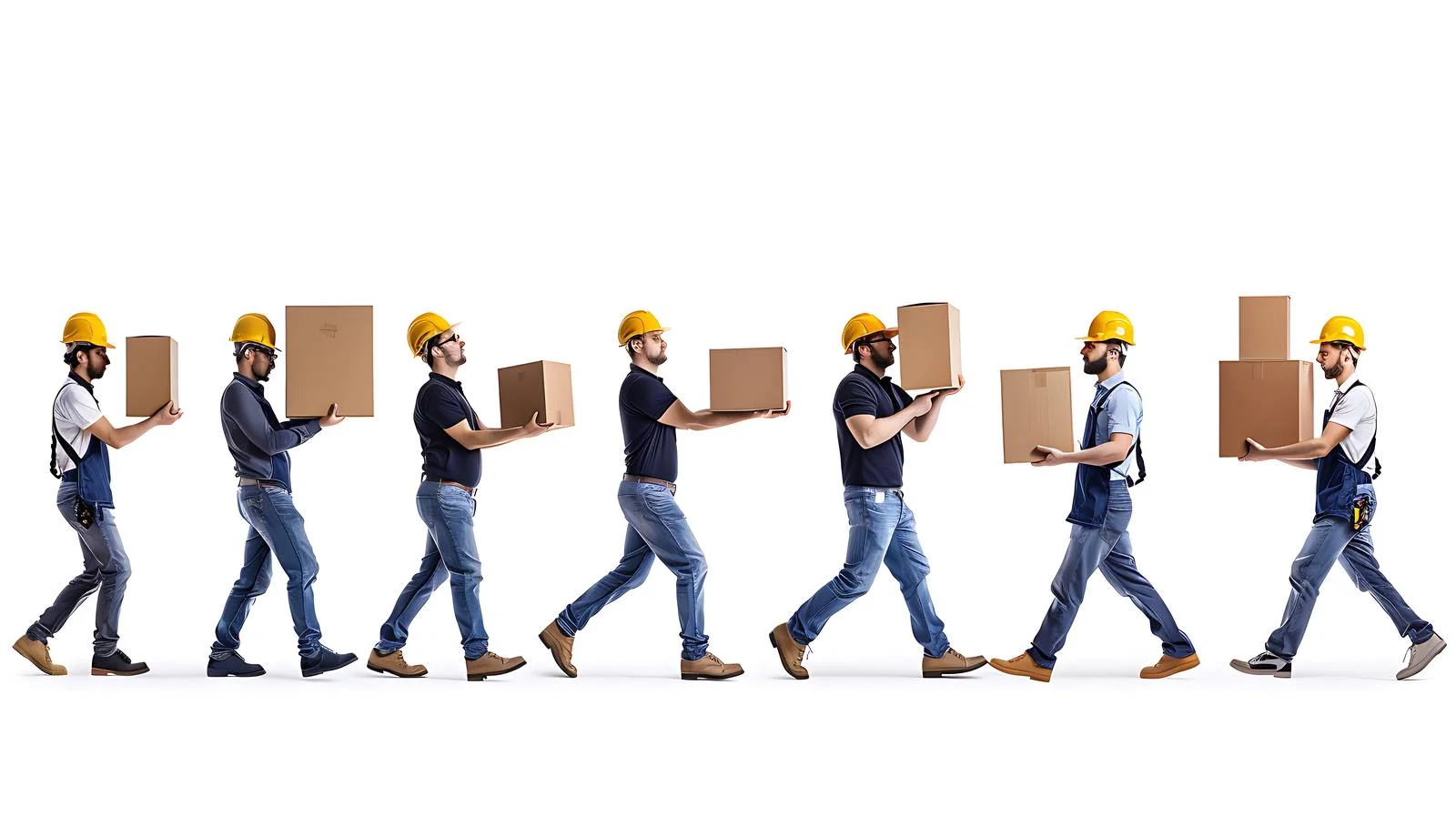 Workers Handling Boxes in Factory Warehouse — free download from Dotvec