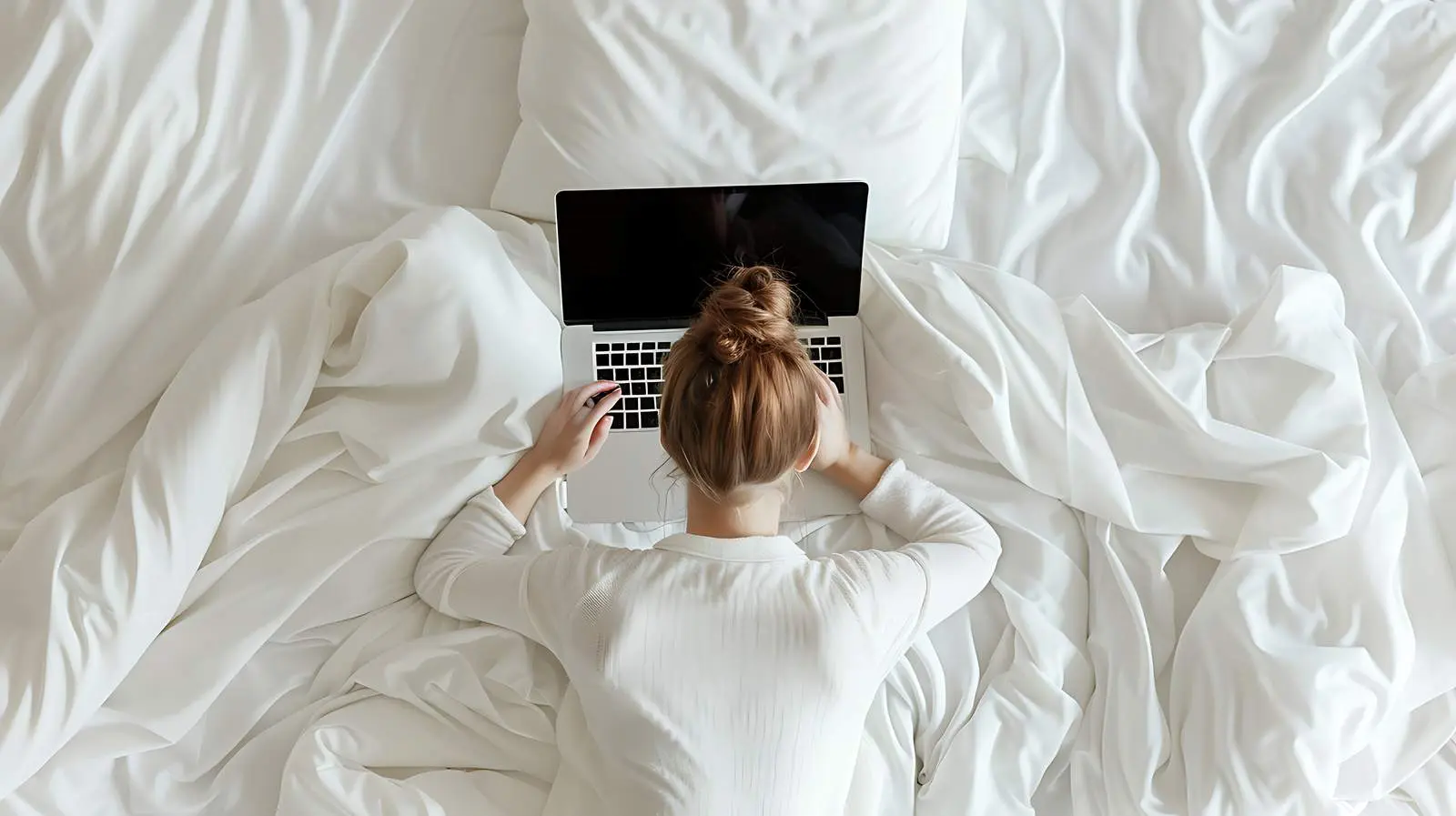 Young Woman Working from Home Office — free download from Dotvec