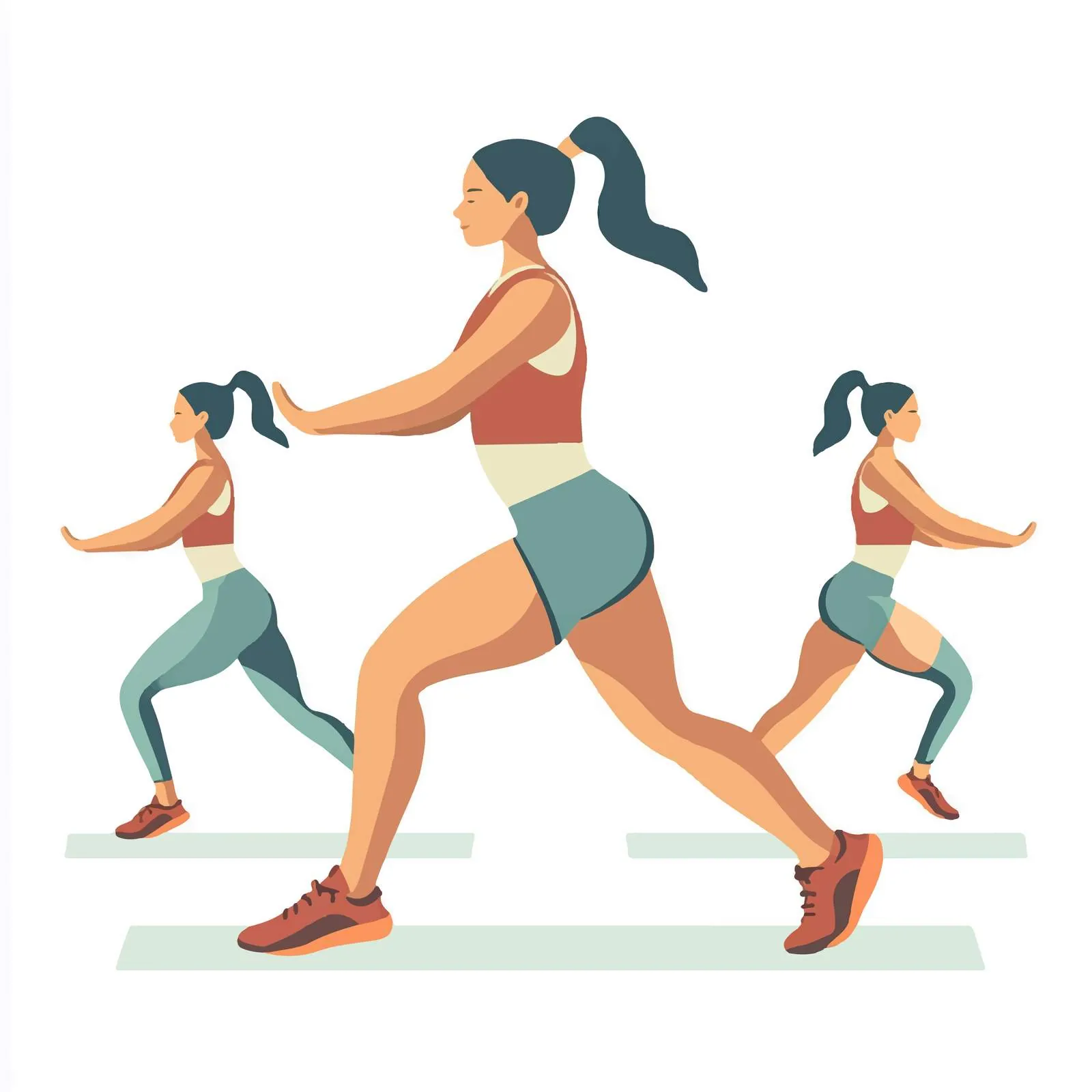 Fit Woman Yoga and Fitness Exercises Set – free toning image from Dotvec