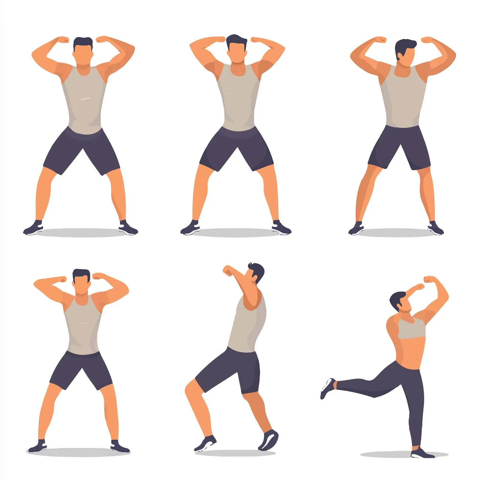 Full Body Workout Vector Illustration — free download from Dotvec