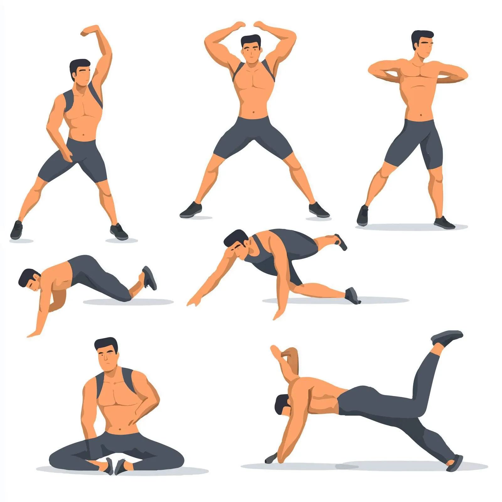 Full Body Workout Exercises for Men — free download from Dotvec