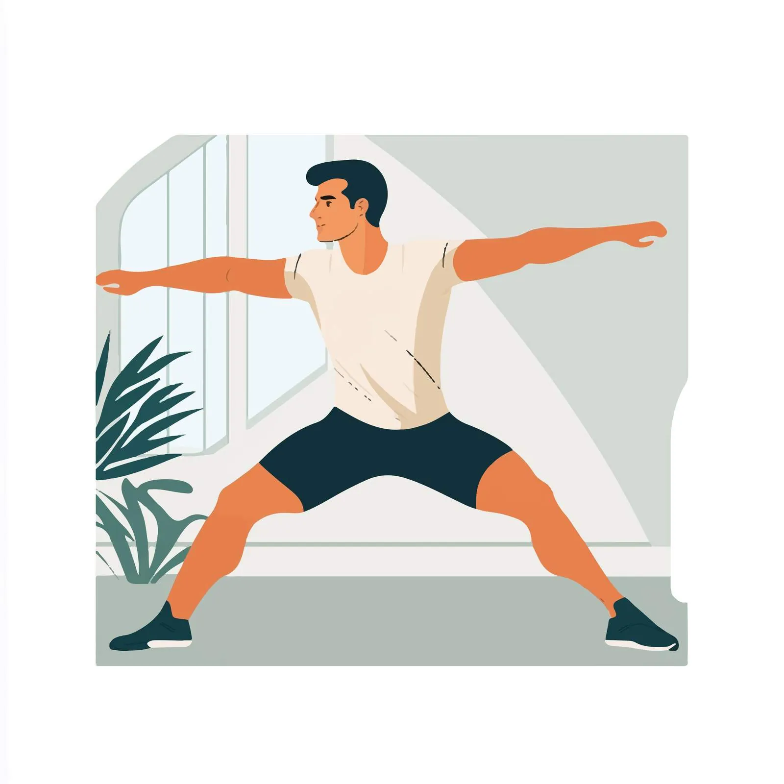 Full Body Workout Vector Illustration – free exercise illustration image from Dotvec