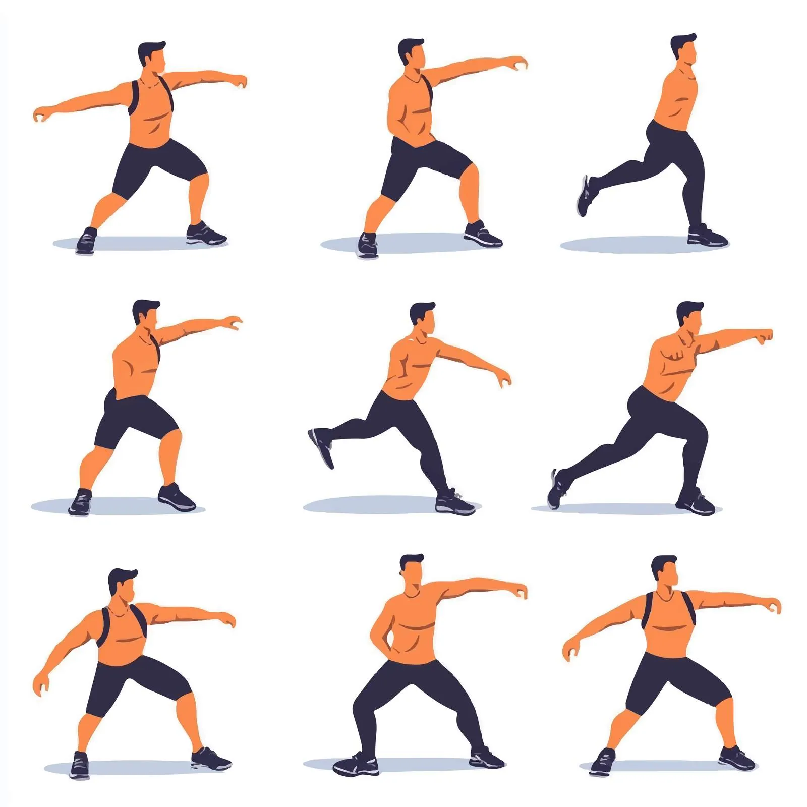 Fitness Warm-up Exercises Vector Illustration – free vitality image from Dotvec