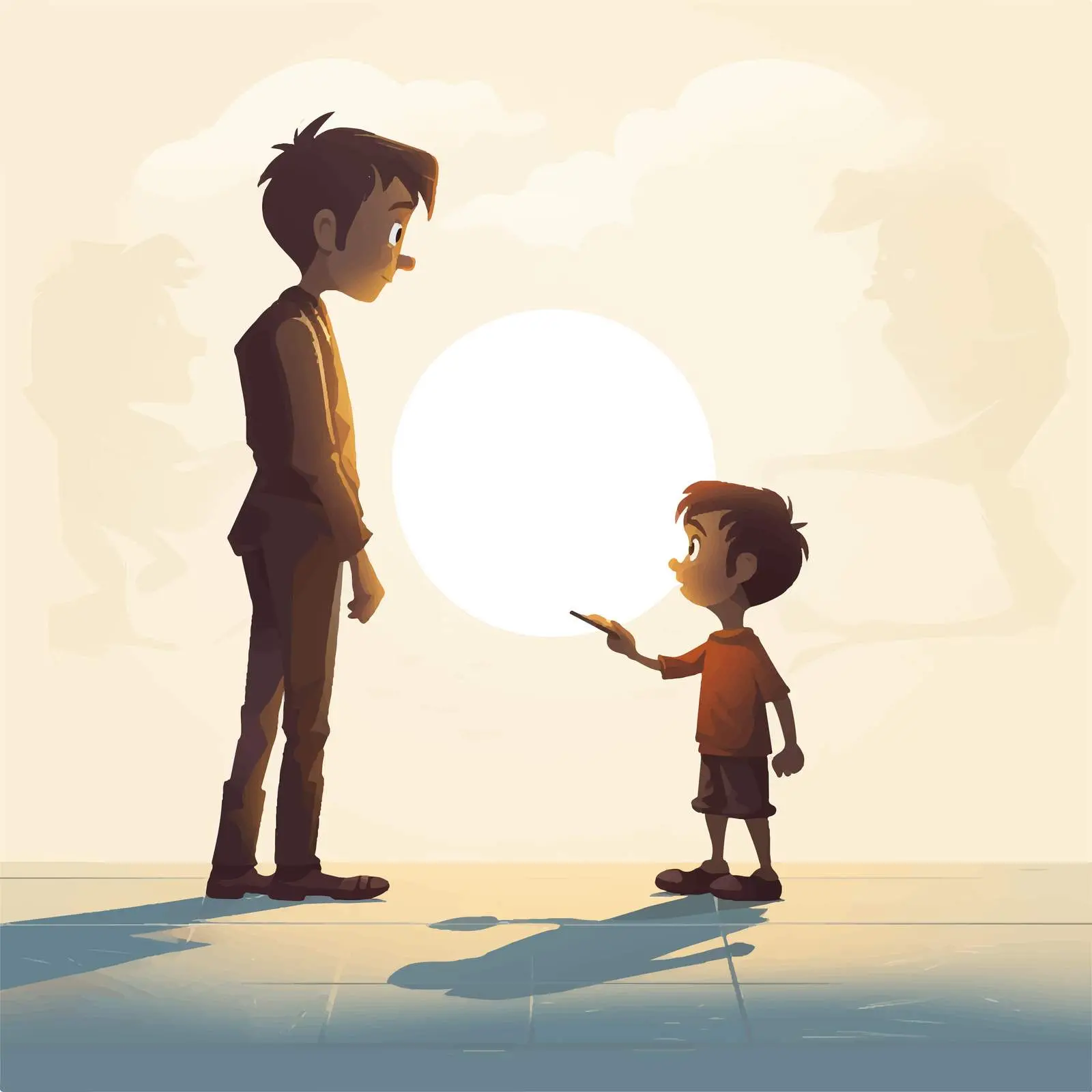 Matching Shadow Illustration Worksheet Design — free download from Dotvec