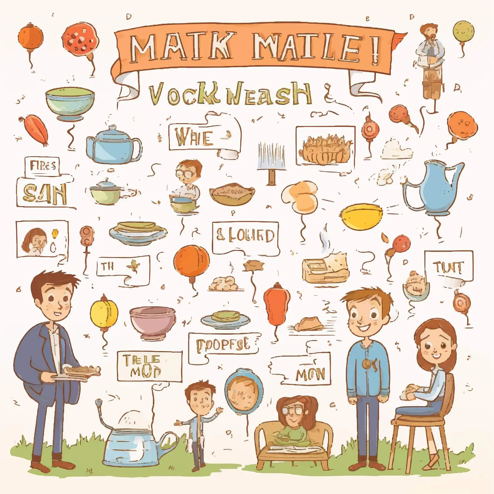 Worksheet Design for Matching Words Illustration — free download from Dotvec