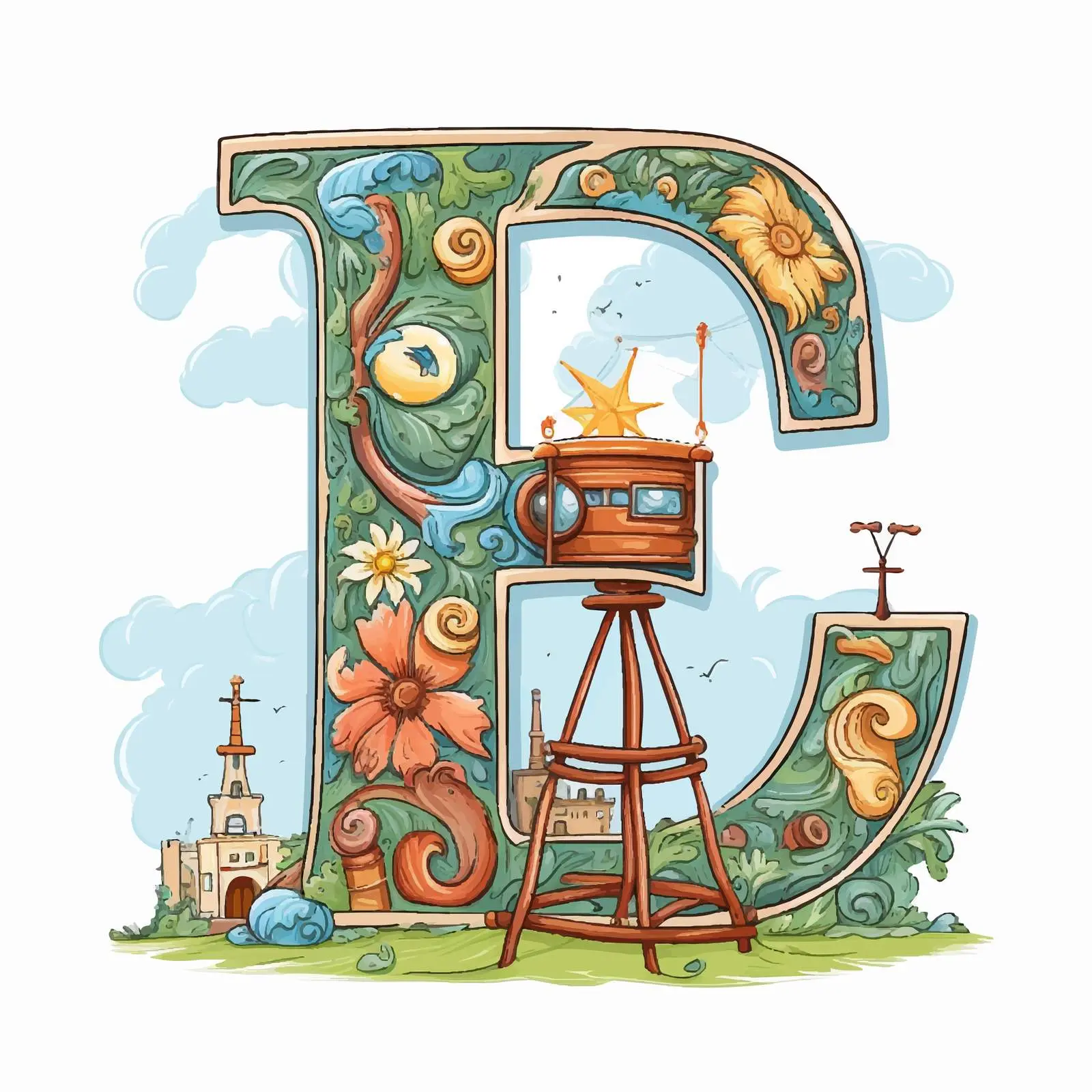 Teaching Letters and Words with Illustrations — free download from Dotvec