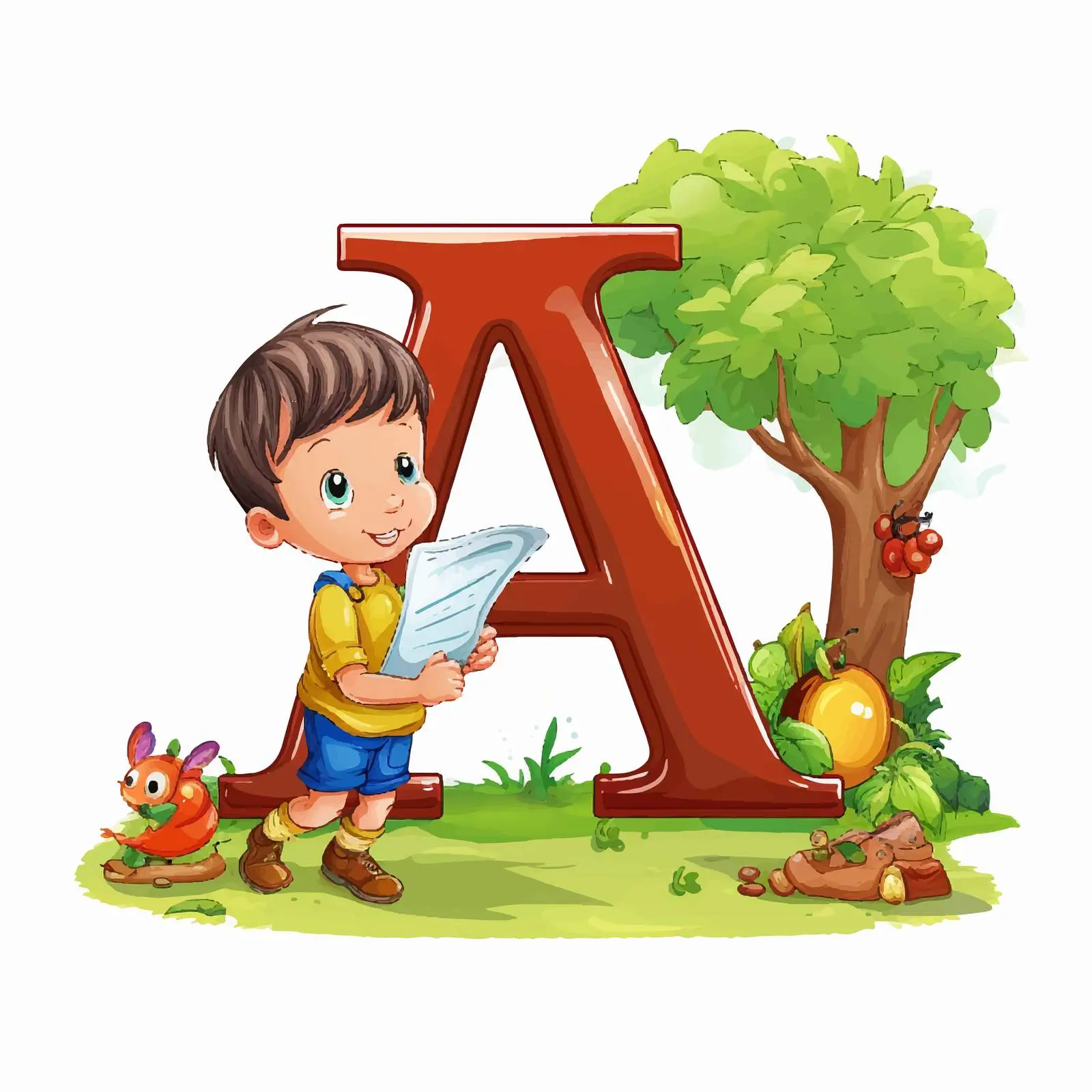 Teaching Letters and Words with Illustrations — free download from Dotvec