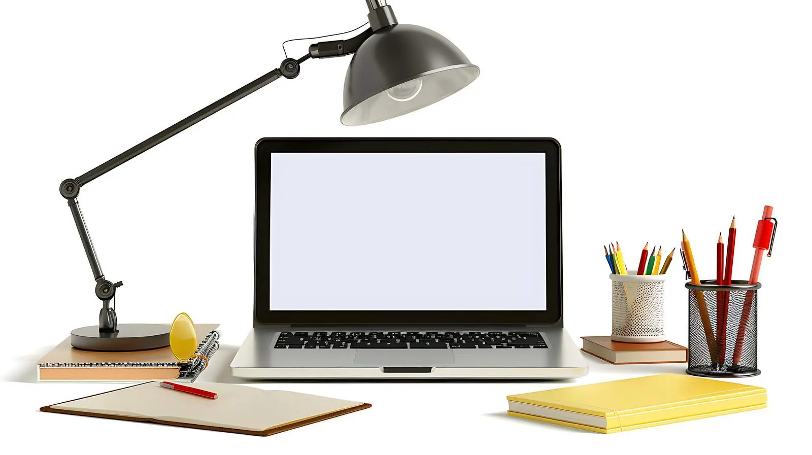 Female Workspace with Laptop and Accessories – free school image from Dotvec