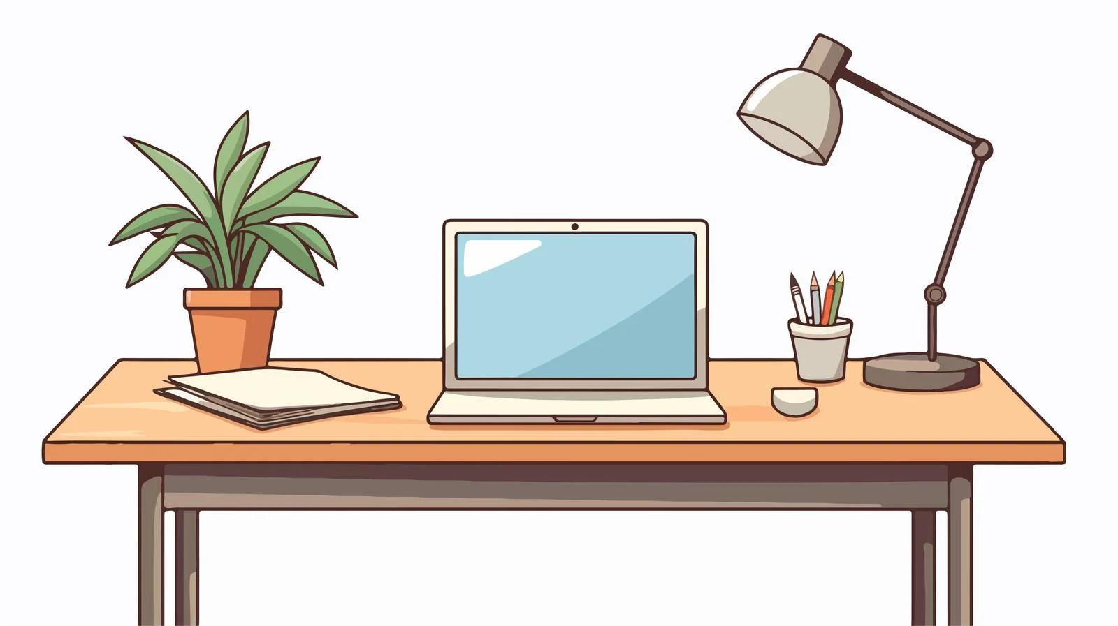 Professional Workspace Table Setup — free download from Dotvec