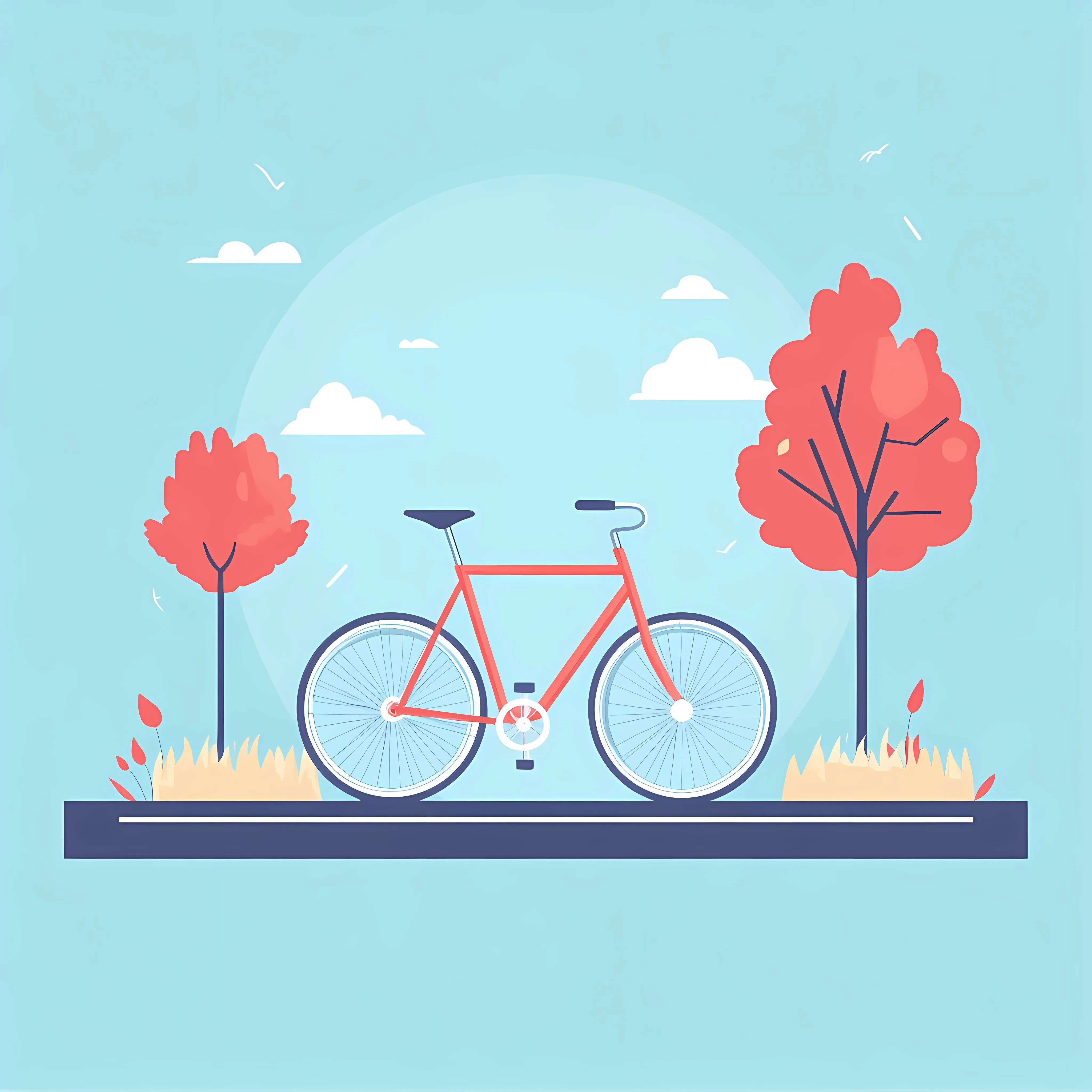 World Car Free Day Bicycle Vector Illustration — free download from Dotvec