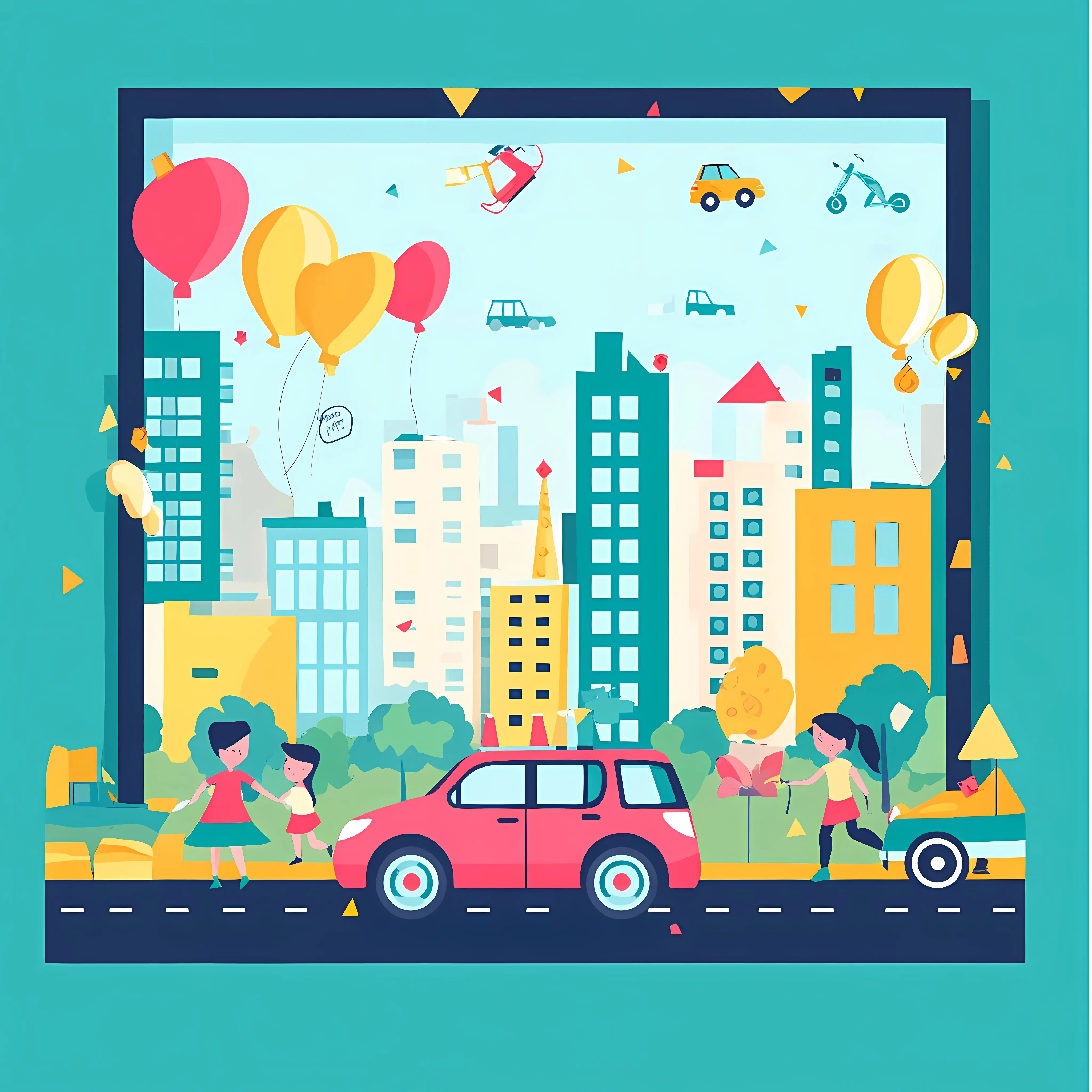 World Car Free Day Celebration Vector Illustration — free download from Dotvec