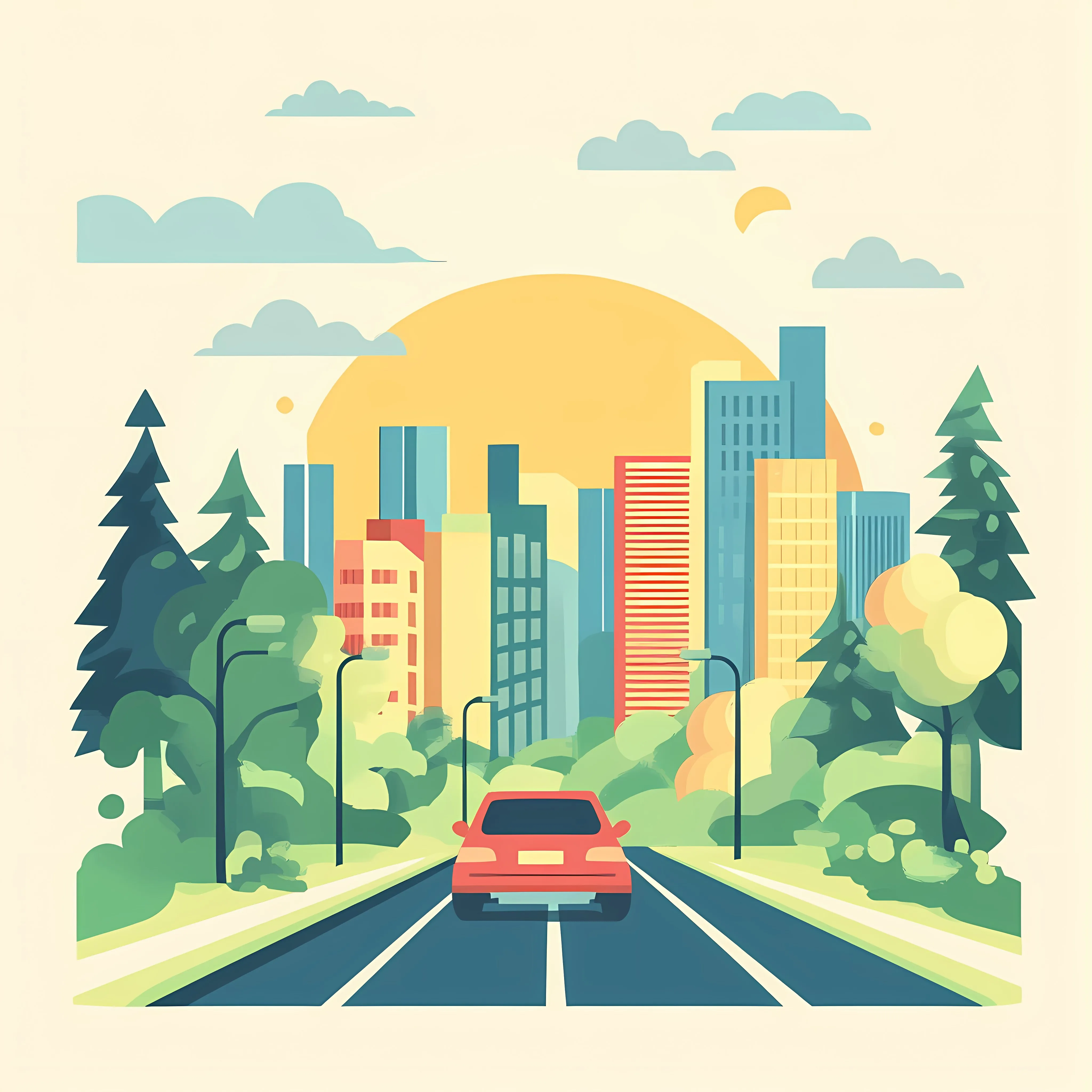 World Car Free Day Celebration Illustration — free download from Dotvec