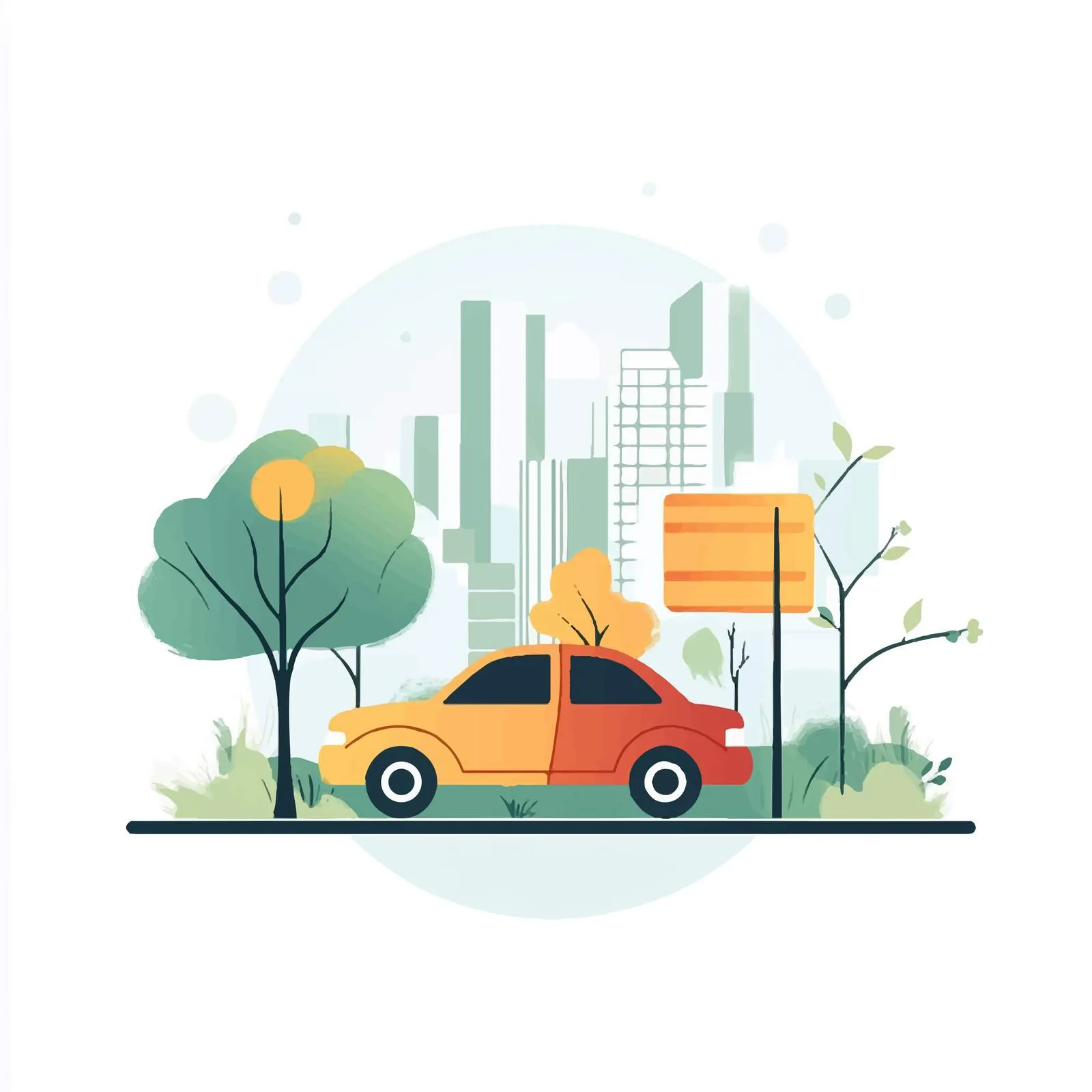 World Car Free Day Celebration Vector Illustration – free green transportation image from Dotvec