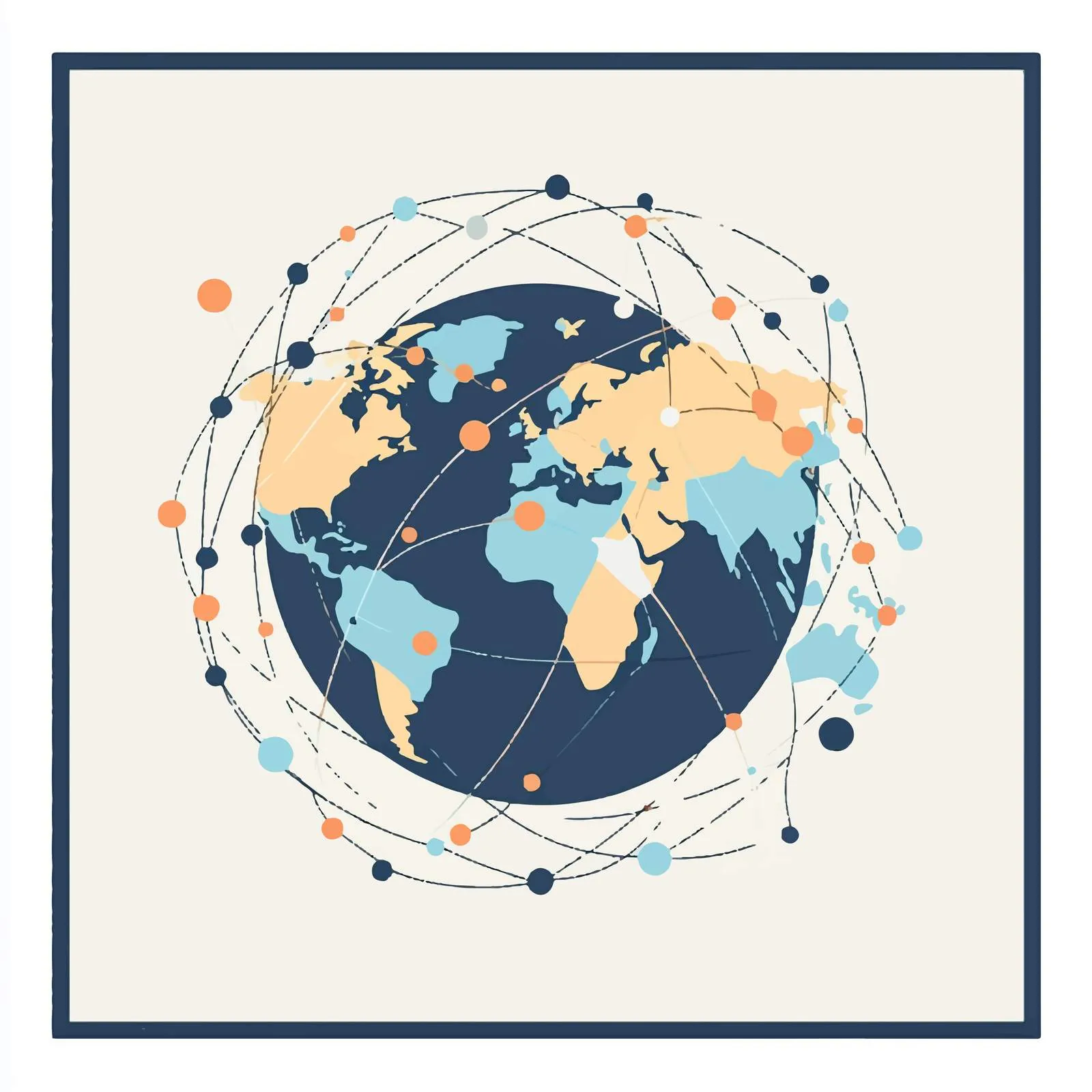 Global Connectivity Technology Vector Illustration — free download from Dotvec