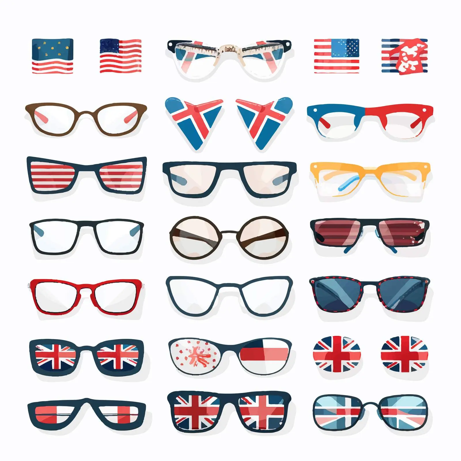 Patriotic Scrapbook Elements of World Countries — free download from Dotvec